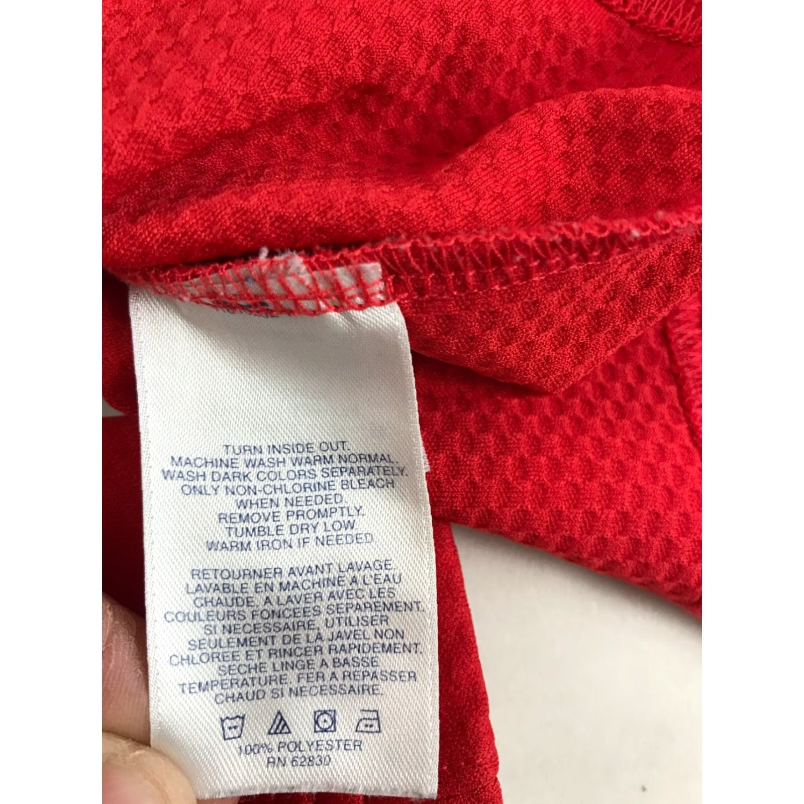 Lands' End Lands' End Shirt Women's Large Red 1/4 Zip Pullover Activewear Long Sleeve Casual Modern Womens Size L / US 10 / IT 46 - 6 Thumbnail