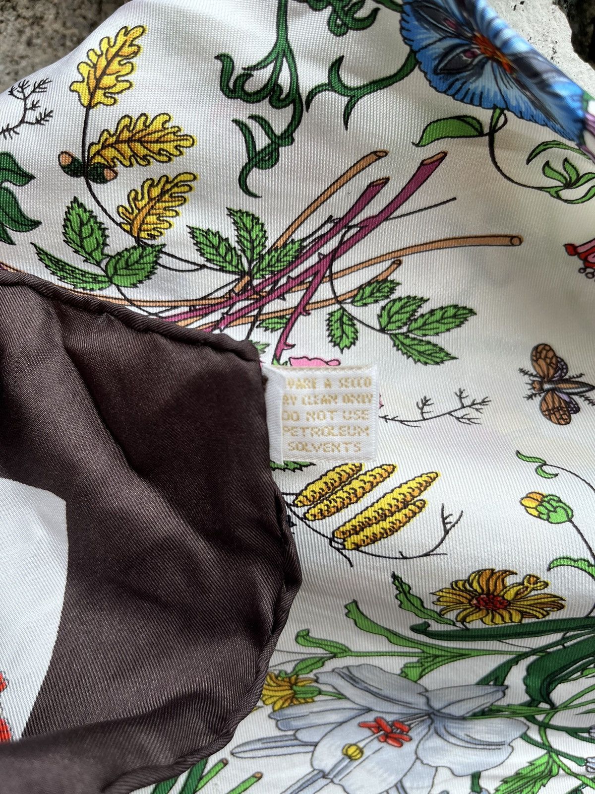 Designer Vintage 80s Gucci Iconic Florals Scarf Size ONE SIZE - 6 Thumbnail