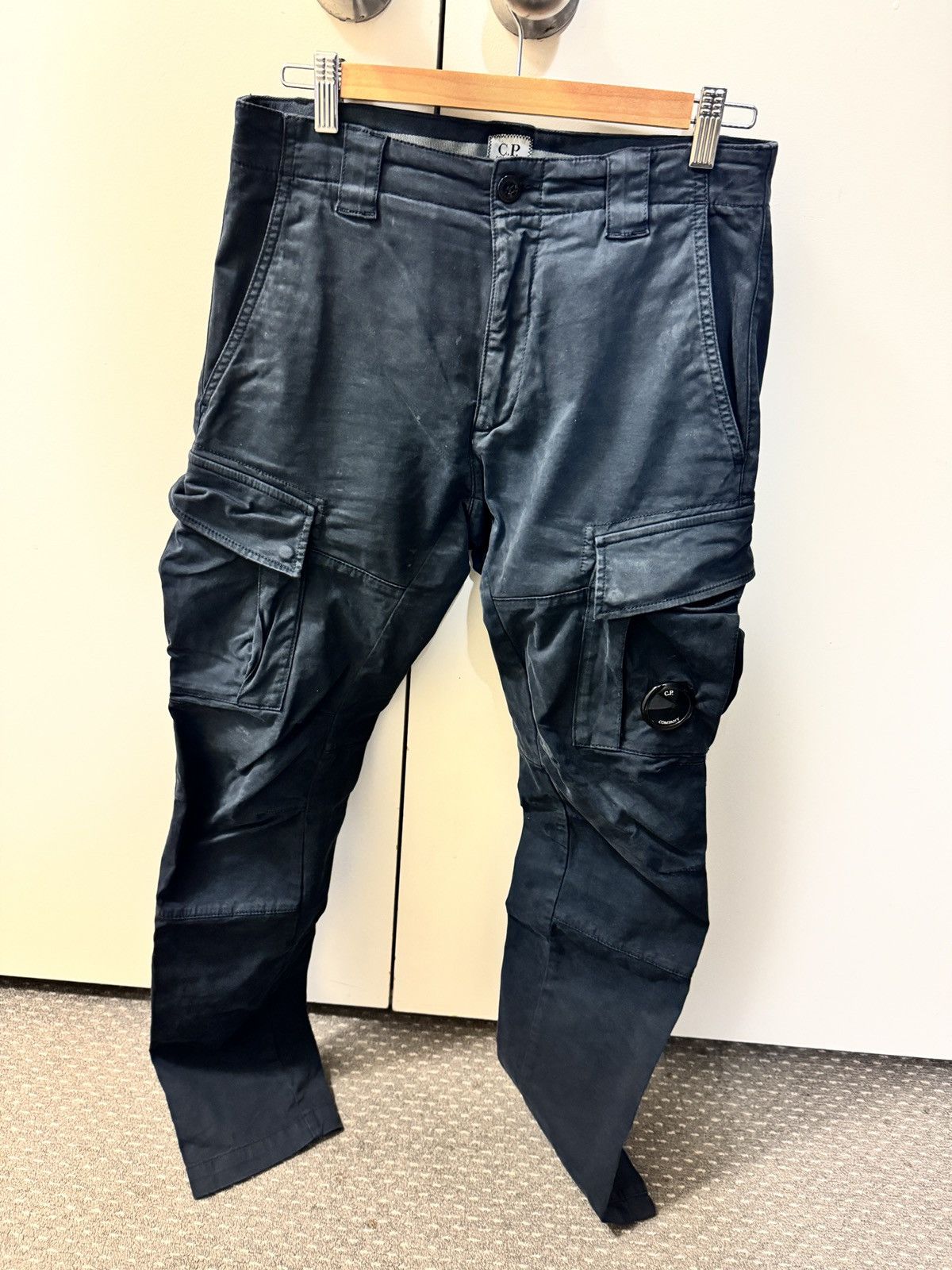 C.P. Company Total Eclipse Dark Navy Stretch Sateen Cargo Pants 44 Size US 28 / EU 44 - 12 Thumbnail