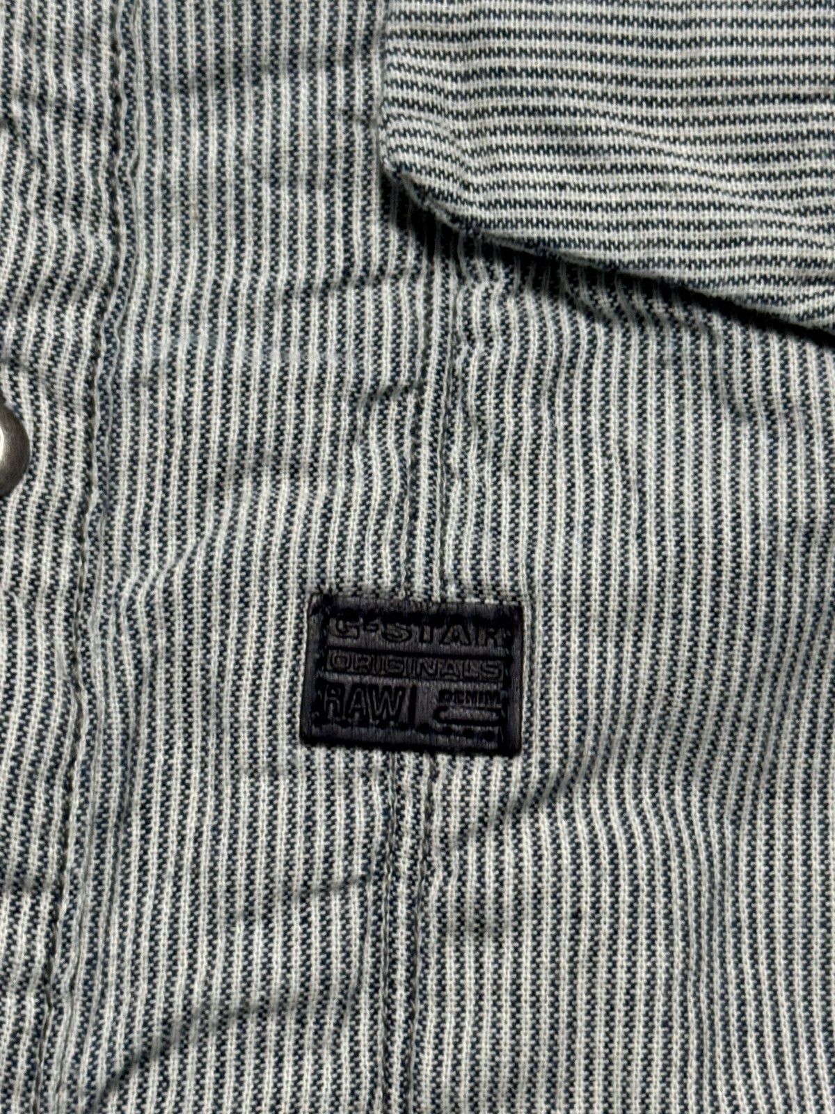 G-Star G-Star RAW Pinstripe Shirt Men's XL Long Sleeve Button Up Size US XL / EU 56 / 4 - 7 Thumbnail