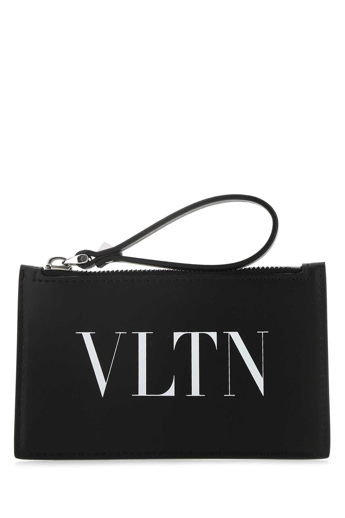 Valentino Black Leather Card Holder Size ONE SIZE - 1 Thumbnail