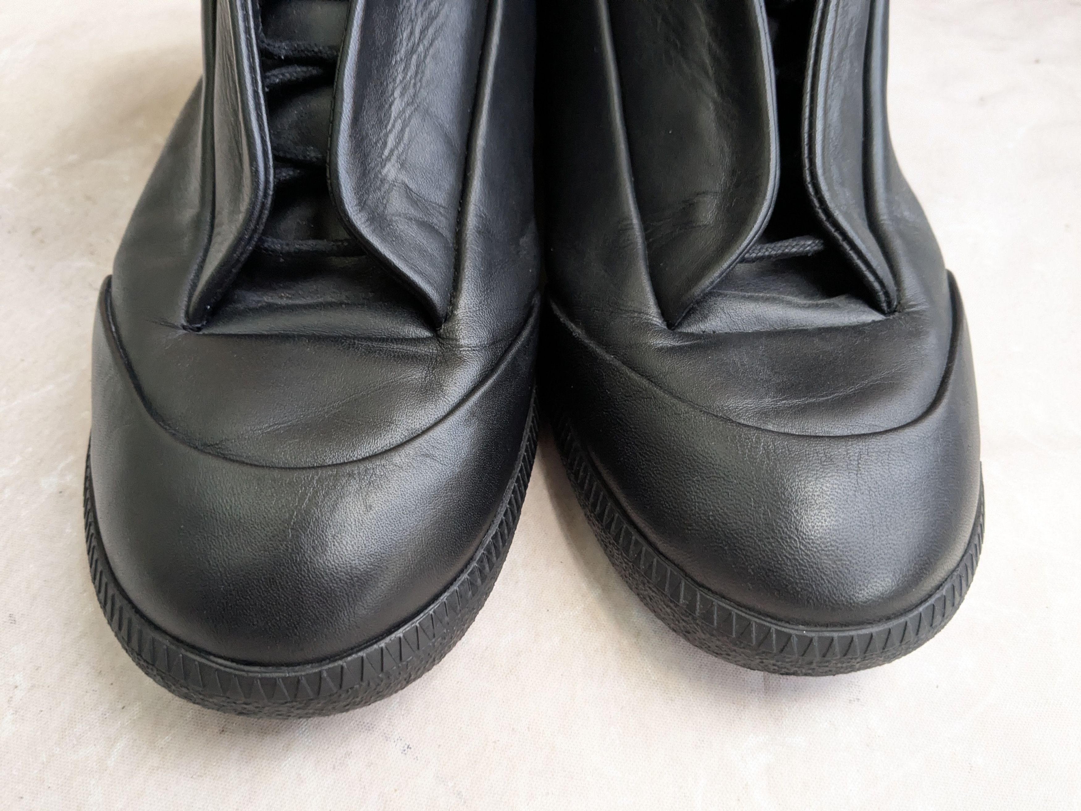 Maison Margiela Maison Margiela Future Black High Tops 12 45 Leather Size US 12 / EU 45 - 4 Thumbnail