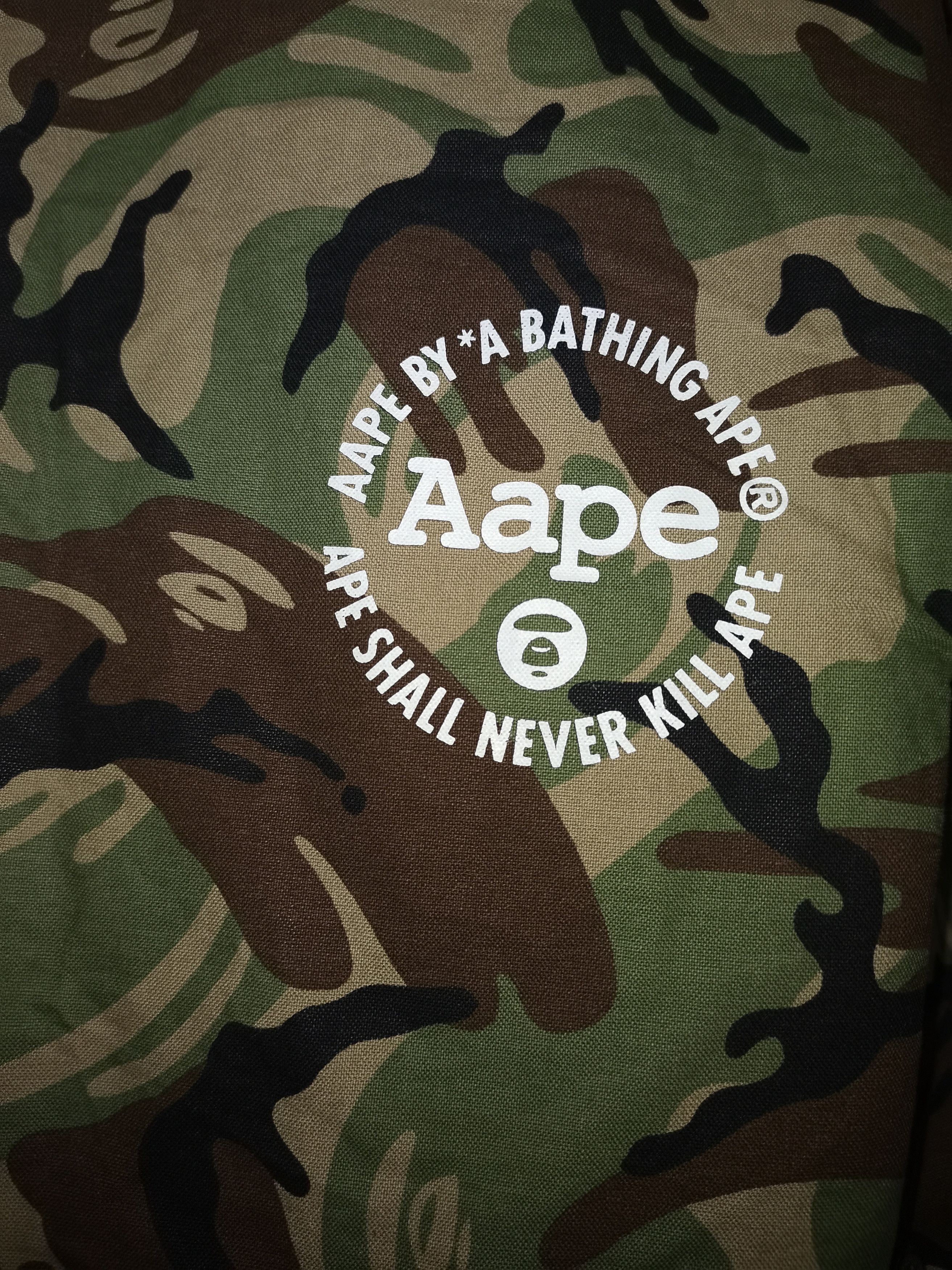 Aape AAPE by A Bathing Foot Soldier Patch Camo Shirt Size US XL / EU 56 / 4 - 3 Thumbnail