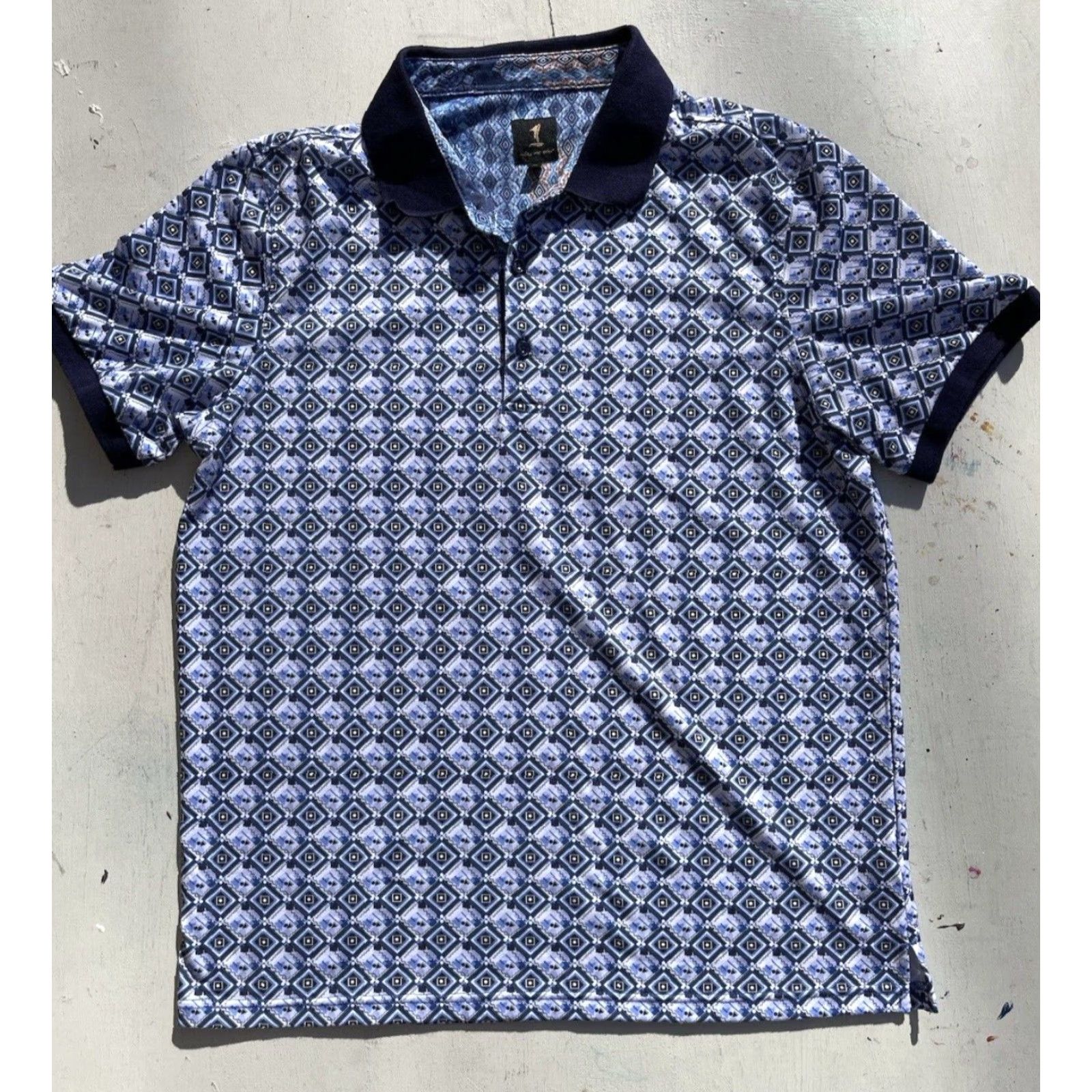 Other 1..Like No Other Polo Multicolor Diamond M Golf Casual Geometric Business Shirt Mens Adult Medium Multicolor 90s USA Logo Golf Size US M / EU 48-50 / 2 - 2 Thumbnail