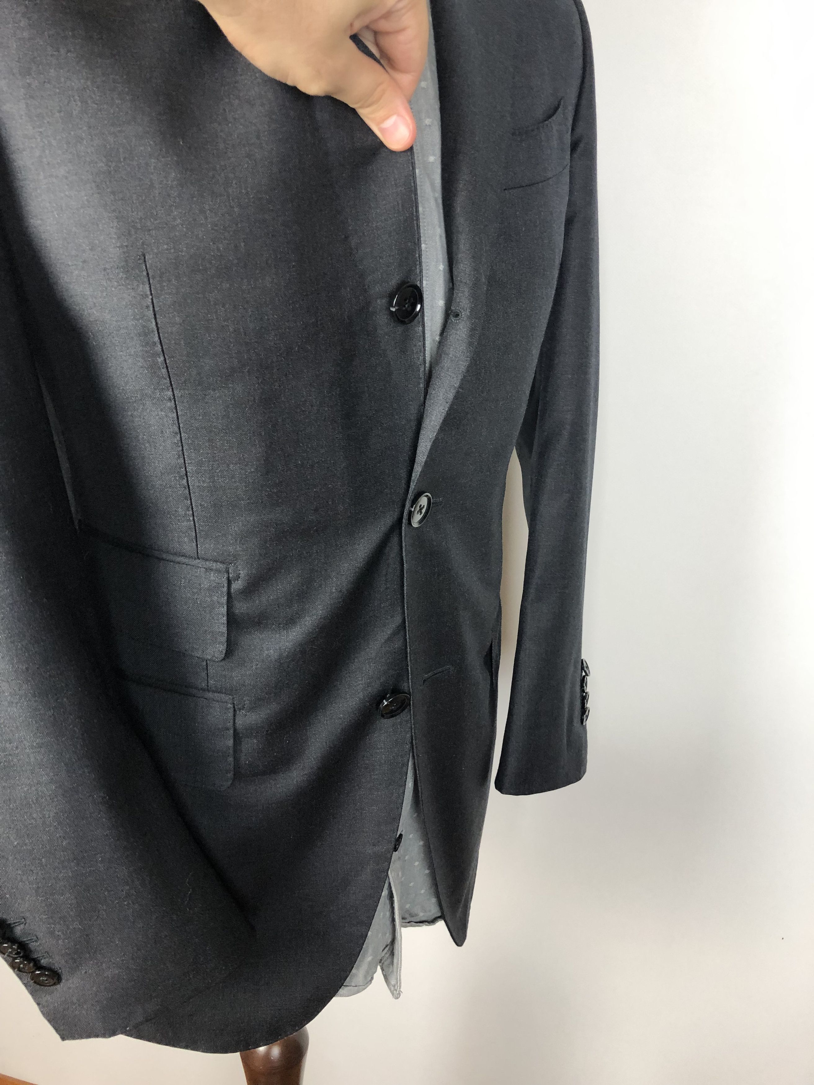 Suitsupply Suitsupply Blazer Jacket La Spalla Wool Gray size 46 Size 46R - 4 Thumbnail
