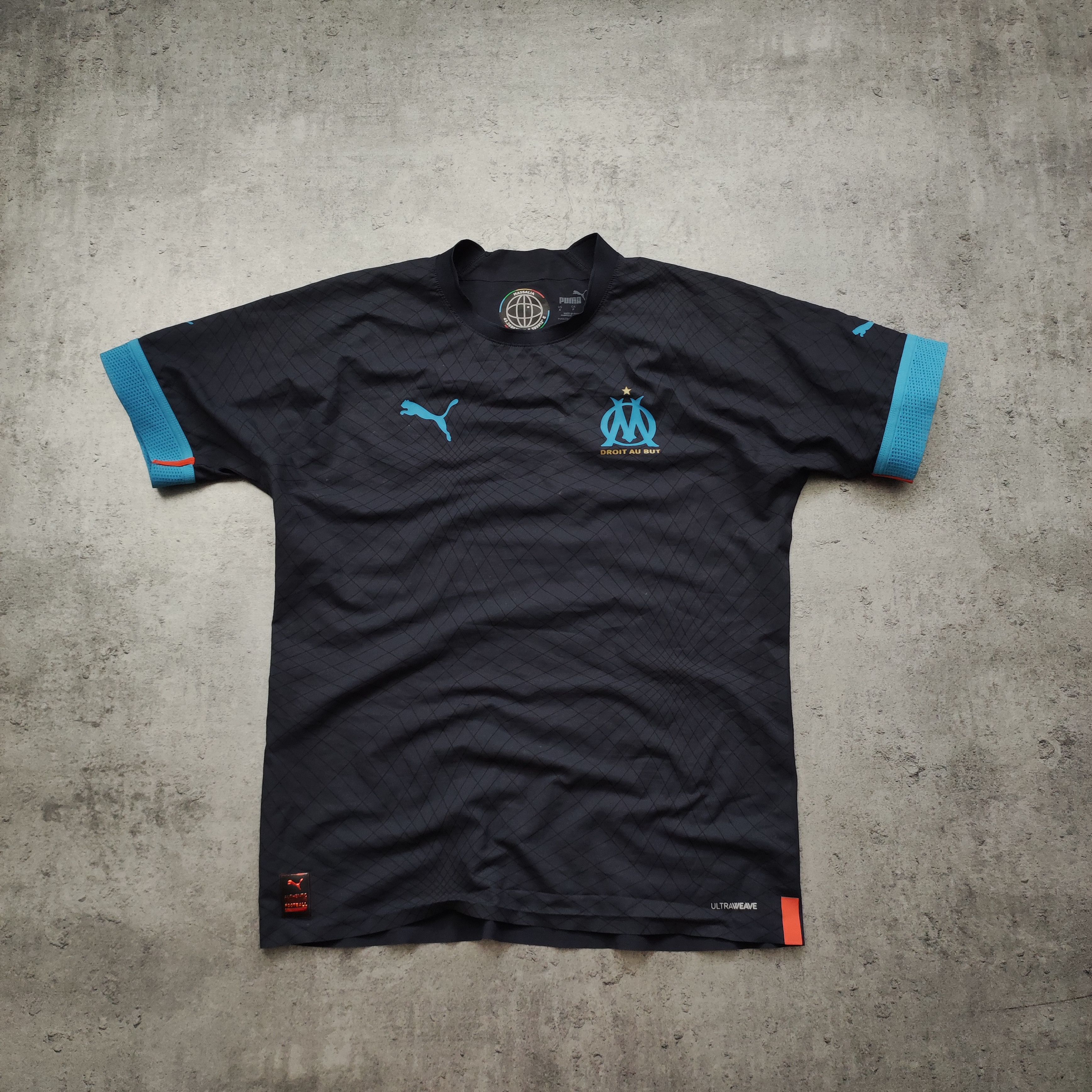 Puma RARE Olimpique Marsylie 2022/23 AUTHENTIC Away Jersey Size US S / EU 44-46 / 1 - 2 Thumbnail