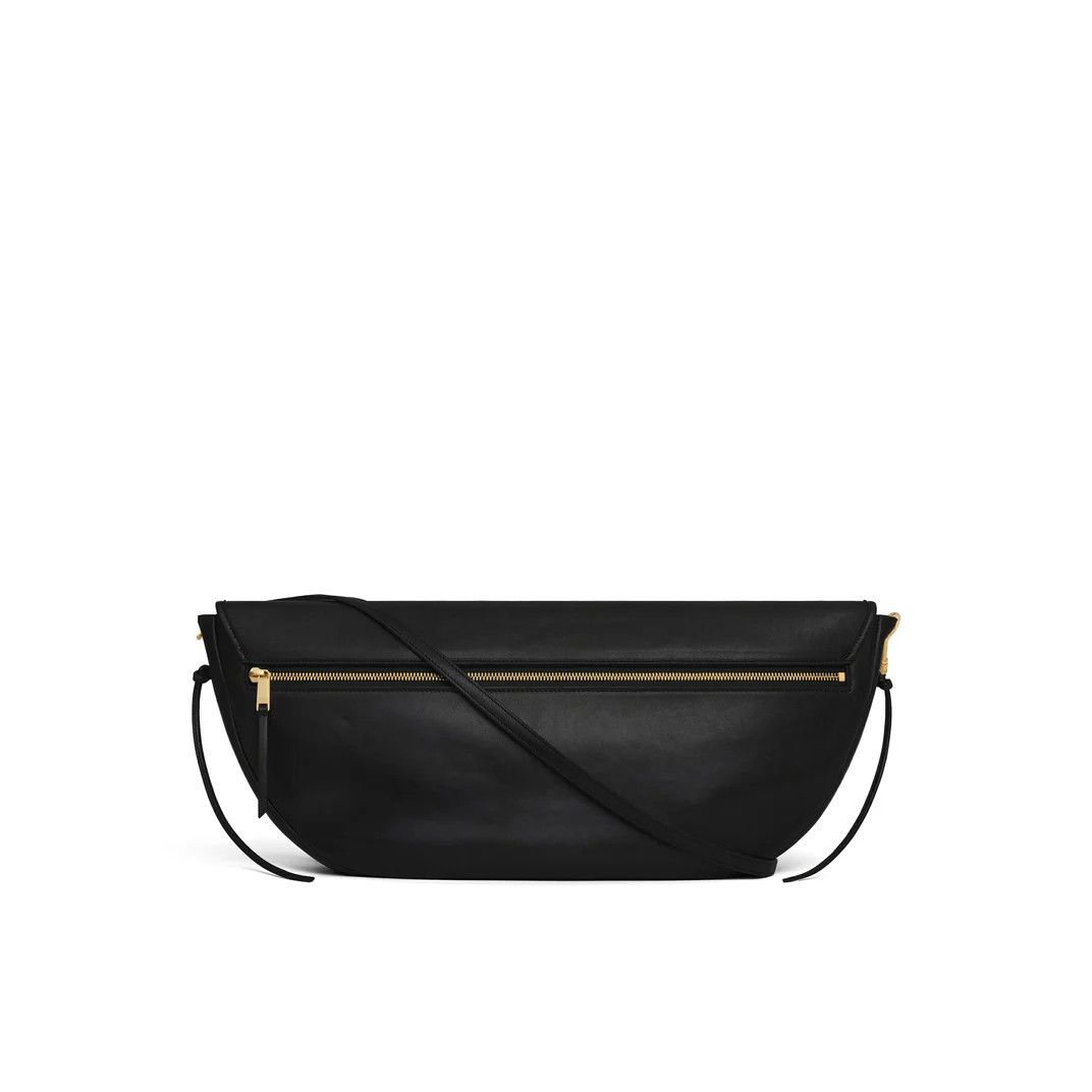 Celine CELINE Halfmoon Soft $3450 Black Leather Shoulder Bag New Size ONE SIZE - 3 Thumbnail
