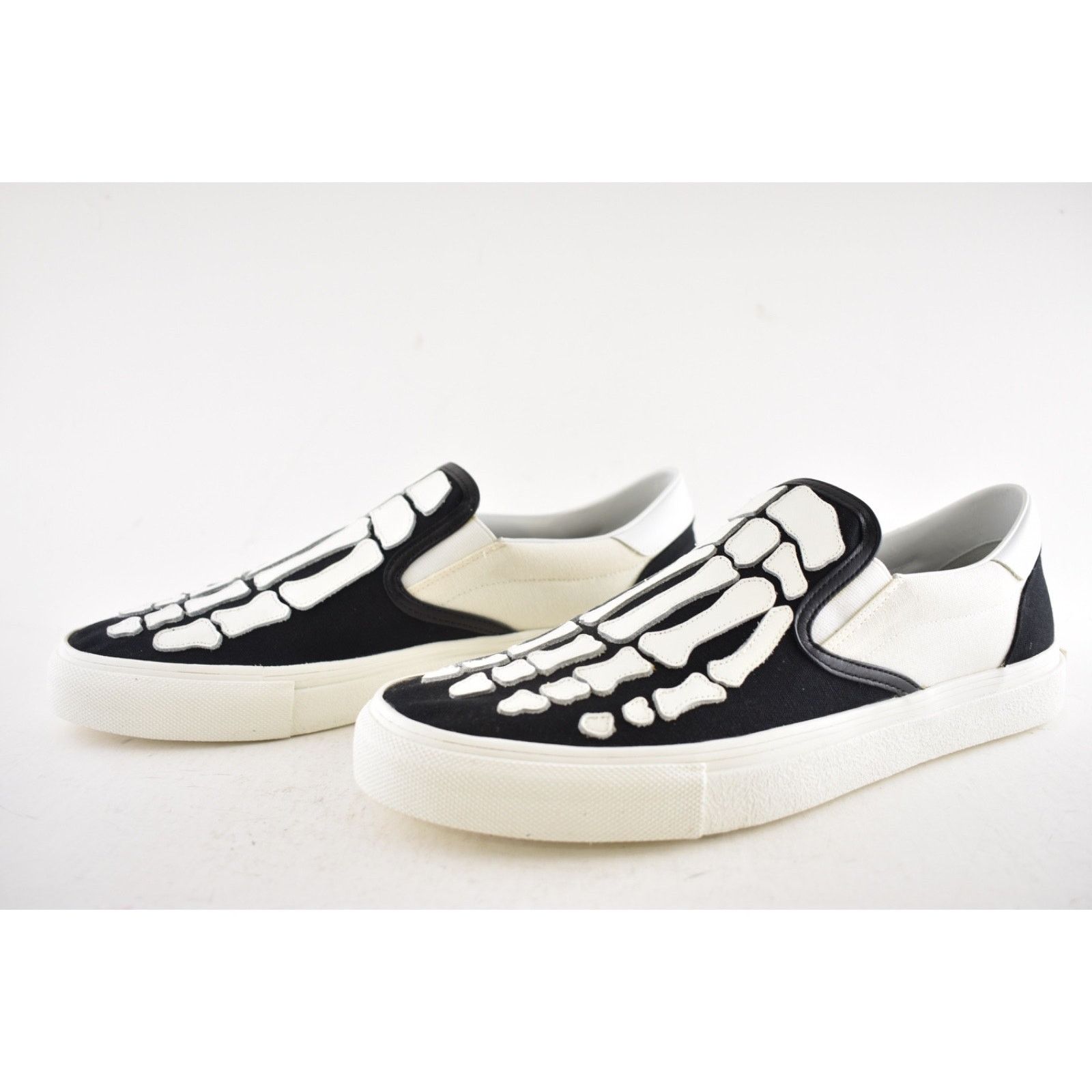 Amiri Amiri Mens Black White Skeleton Slip On Bones Sneakers 44 11 Size US 11 / EU 44 - 13 Thumbnail