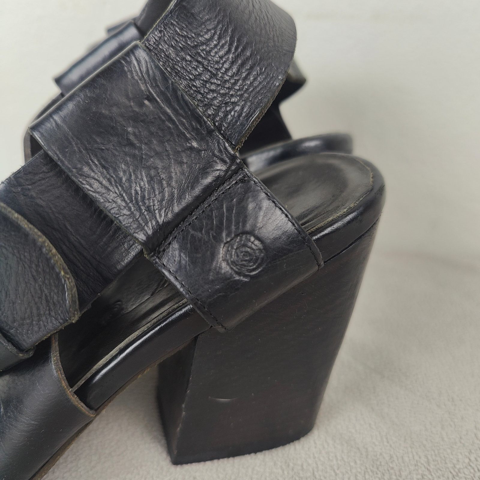 Marsell Marsell Block Heel Sandals Womens 36.6 US 6.5 Black Leather Size US 6.5 / IT 36.5 - 7 Thumbnail
