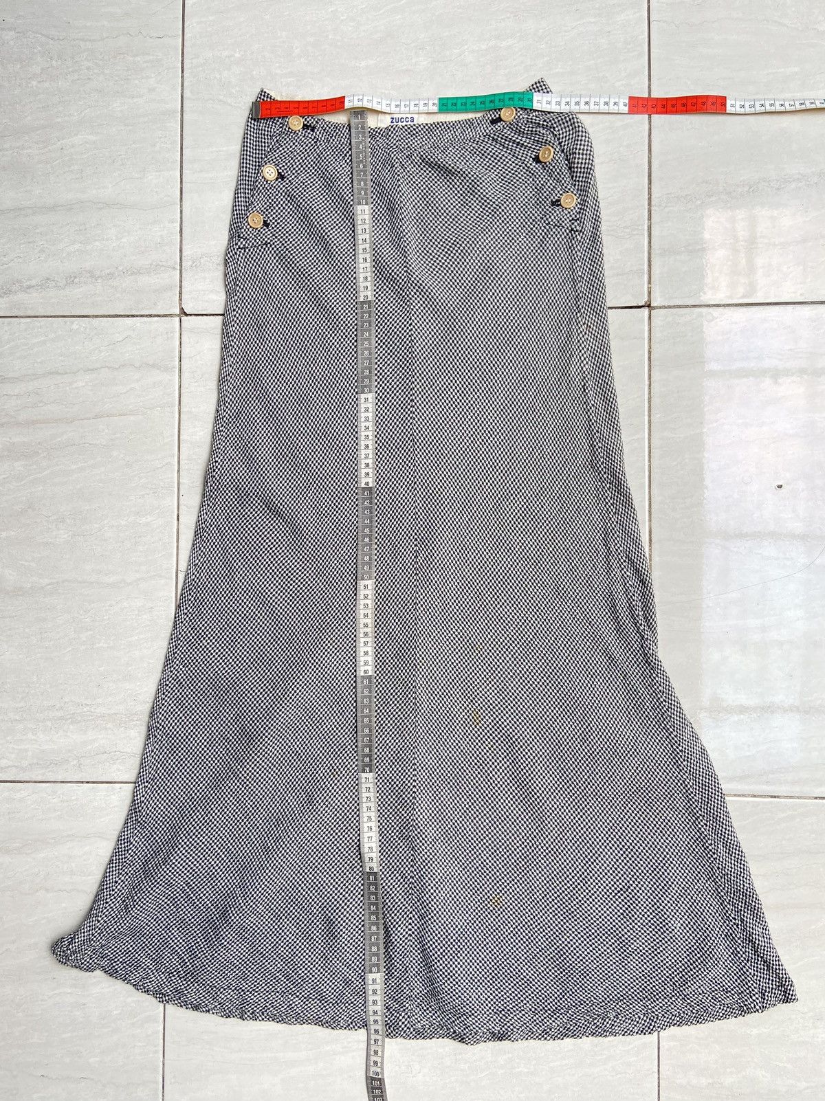 CABANE de ZUCCa × Issey Miyake × Zucca ZUCCA Motive Midi Skirt Size 22" - 2 Thumbnail