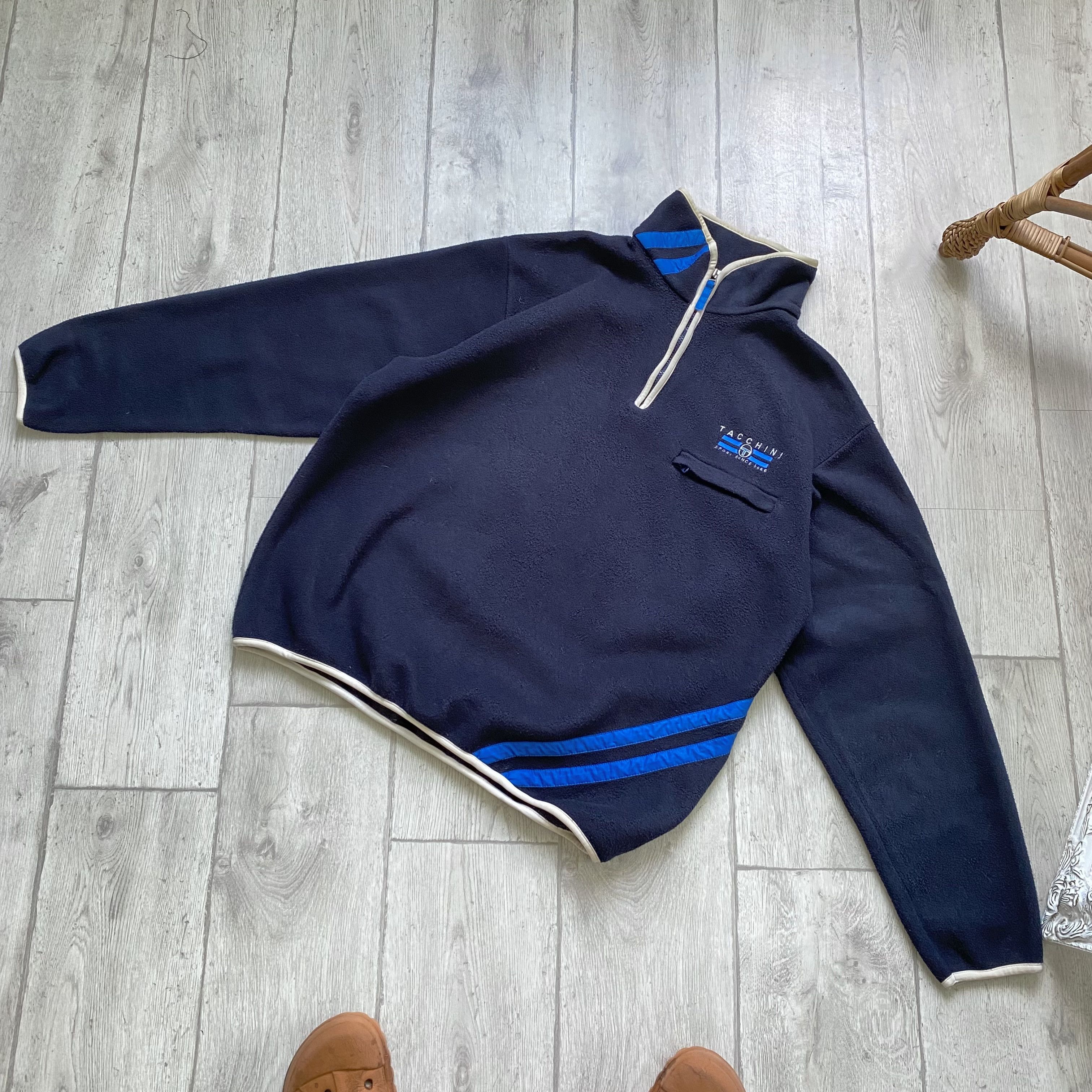 Sergio Tacchini Vintage 80-90s Sergio Tacchini Fleece pullover sweatshirt Size US L / EU 52-54 / 3 - 6 Thumbnail