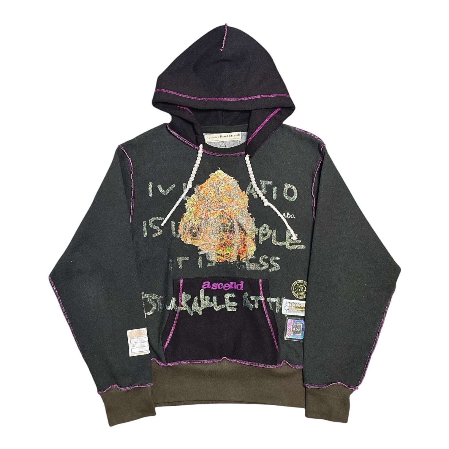 image of Advisory Board Crystals Advisory Board Crystal "ascend" 4/20 Hooded Sweatshirt in Black (Size XL)