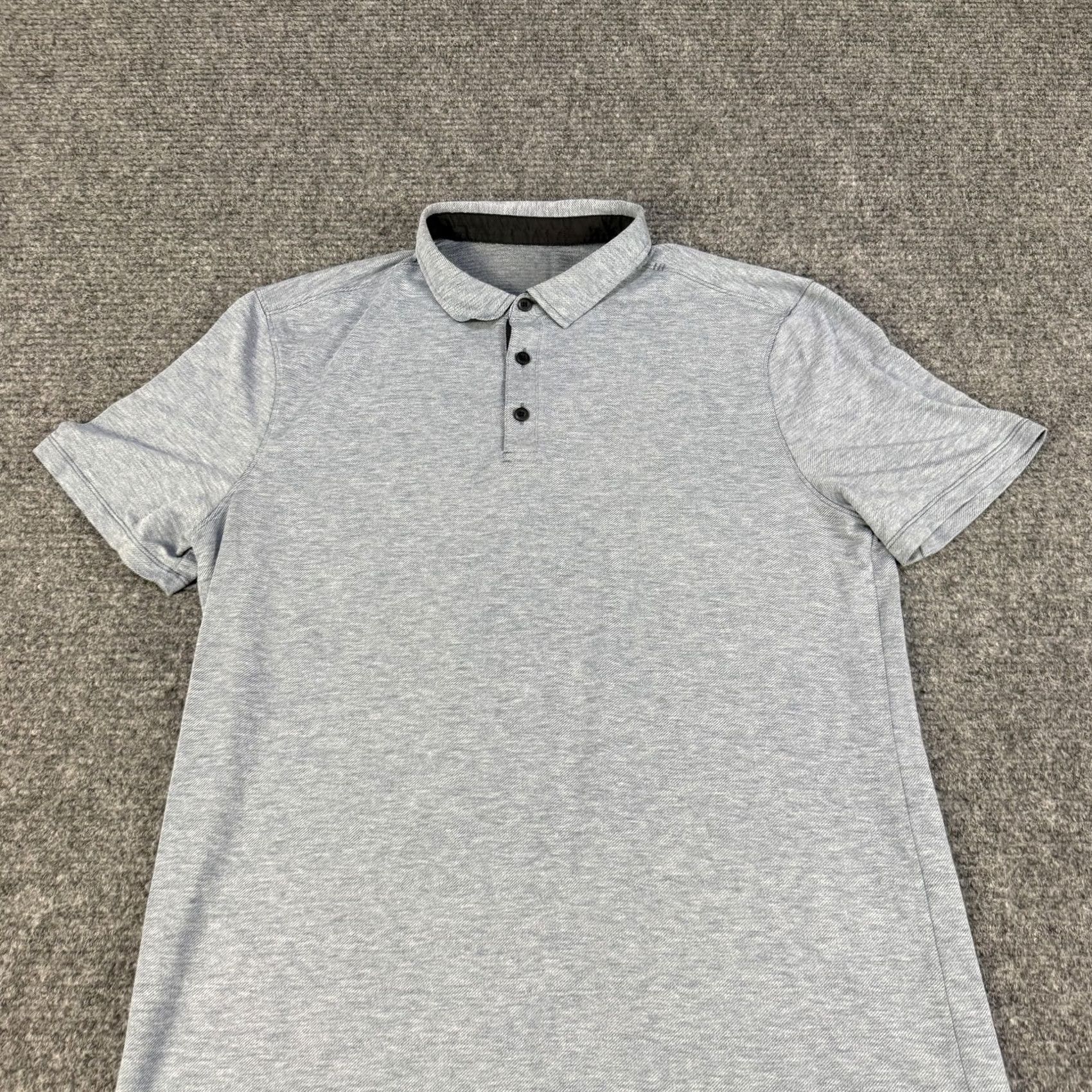 Lululemon Lululemon Polo Shirt Mens Large Gray Heather Performance Golf Athletic Stretch Size US L / EU 52-54 / 3 - 2 Thumbnail