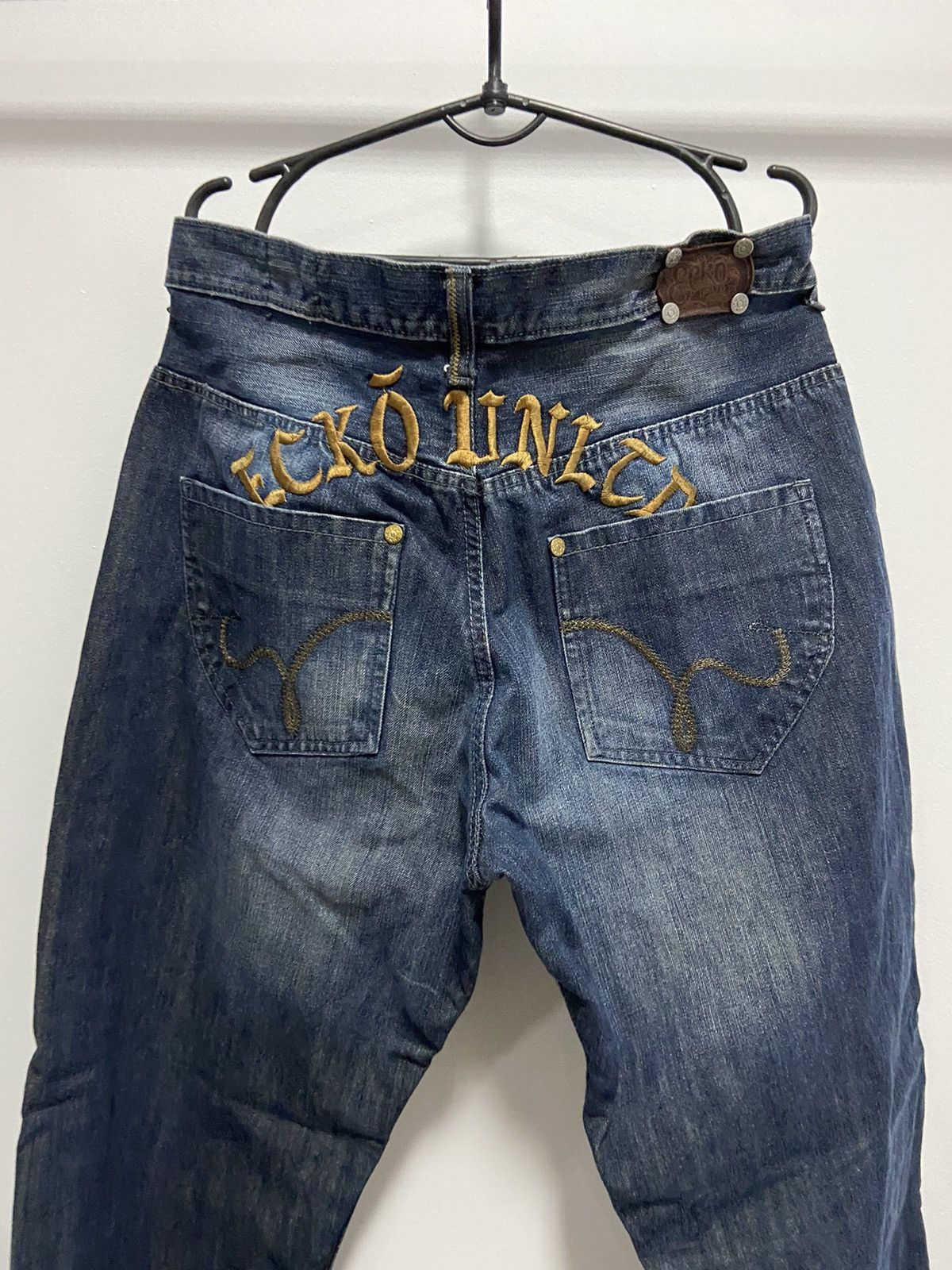 Ecko Unltd. × Vintage Ecko Unltd. Vintage denim pants jeans skate pocket big logo Size US 36 / EU 52 - 5 Thumbnail
