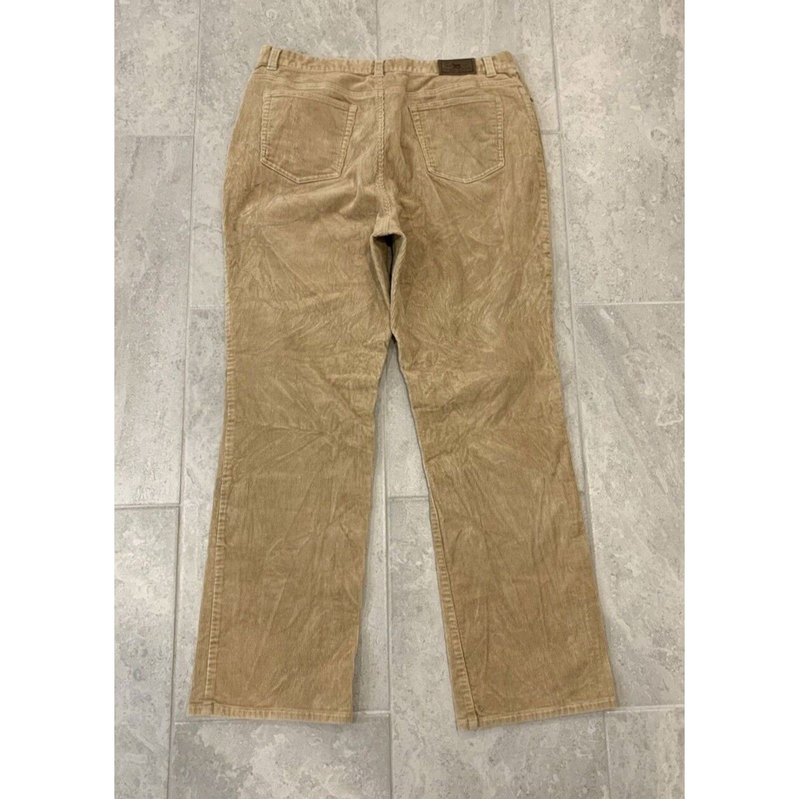 Ralph Lauren Lauren Ralph Lauren Jeans Co. Women’s 14 Tan Classic Straight Leg Corduroy Pants 34x30 Size 36" / US 14 / IT 50 - 7 Thumbnail