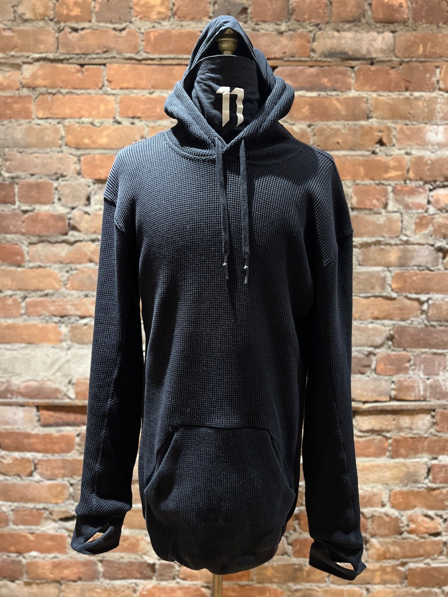 11 By Boris Bidjan Saberi 11 by Boris Bidjan Saberi “SP9” Waffle Knit Hooded Pullover Size US M / EU 48-50 / 2 - 1 Thumbnail