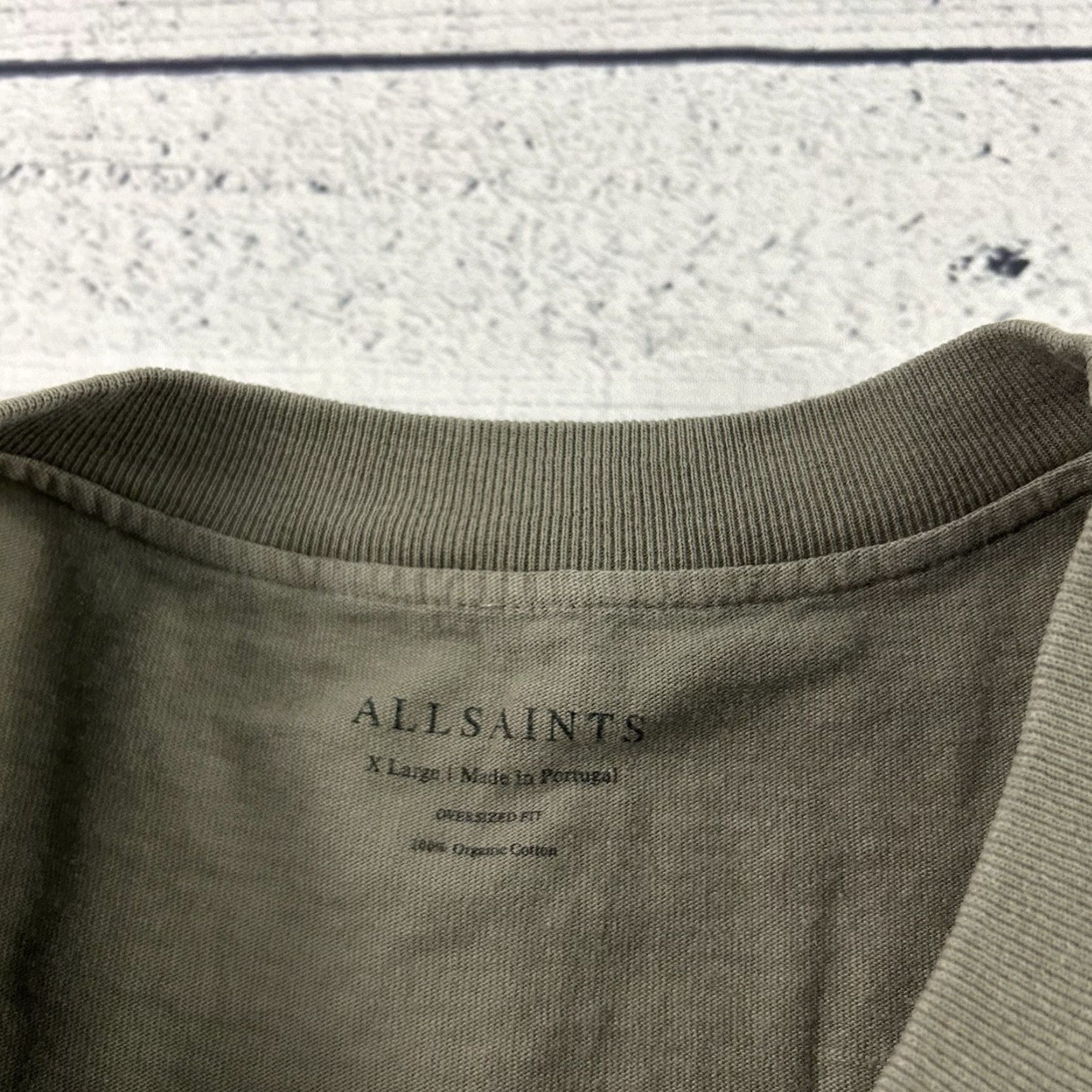 Allsaints AllSaints T-Shirt Shirt Crew Neck 100% Organic Cotton Short Sleeve Men's XL Tan Brown Crew Neck Logo Vintage: No Size US XL / EU 56 / 4 - 4 Thumbnail