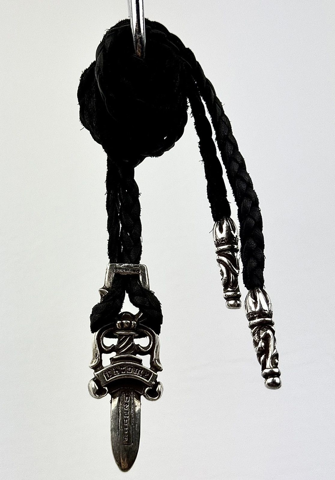 Chrome Hearts Chrome hearts - Dagger Pendant - Leather Necklace Size ONE SIZE - 2 Thumbnail