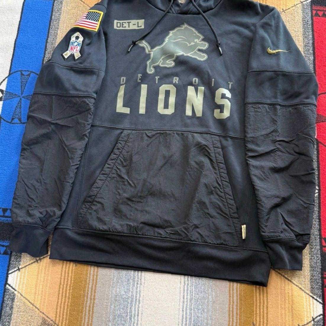 Nike VINTAGE? No — Nike Detroit Lions Salute To Service 2020 Hoodie Men S Small NFL Football Shirt? Size US S / EU 44-46 / 1 - 5 Thumbnail