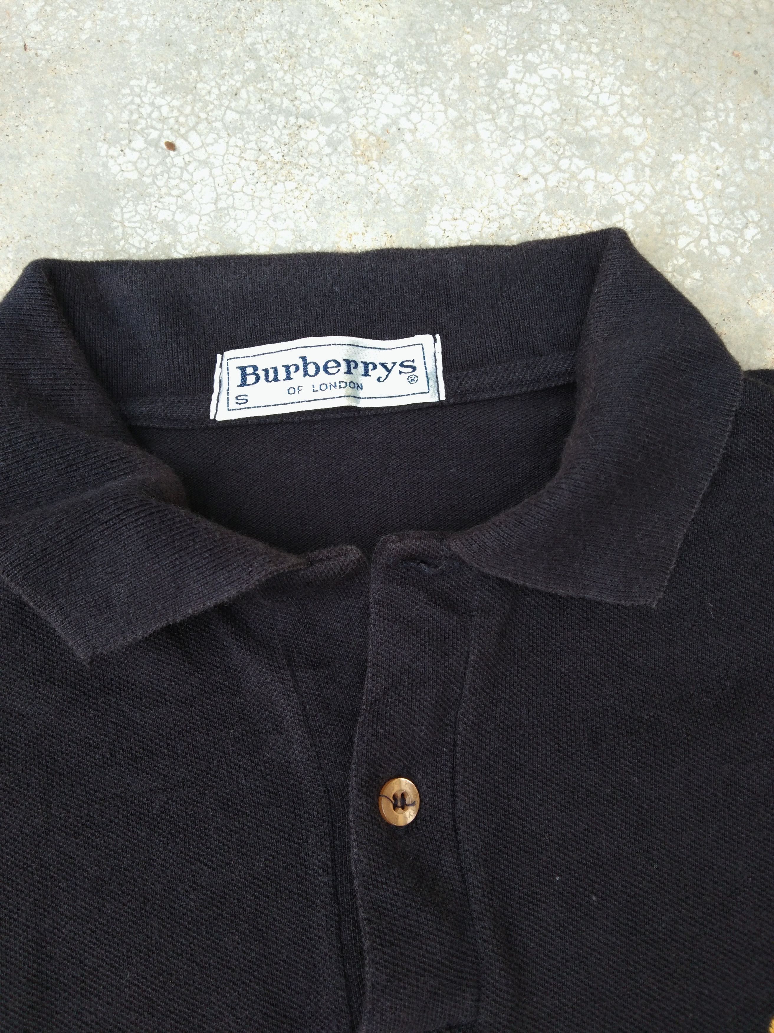 Burberry 90s Vintage Burberrys Polo Tee Long Sleeve Made In England Size US S / EU 44-46 / 1 - 3 Thumbnail