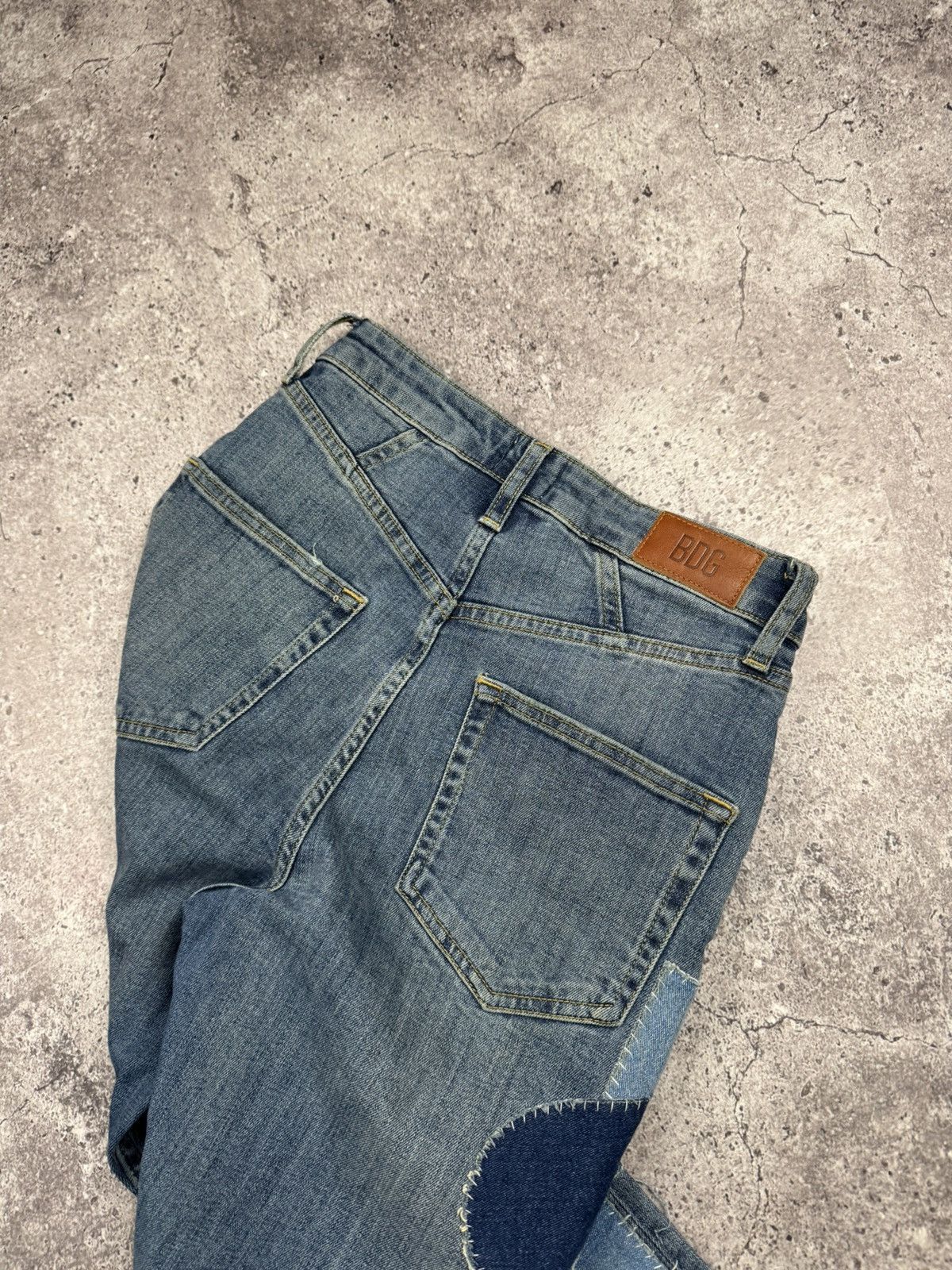Bdg BDG Flared Patchwork Japanesse Y2K Jeans Low Rise Size 26" / US 2 / IT 38 - 7 Thumbnail