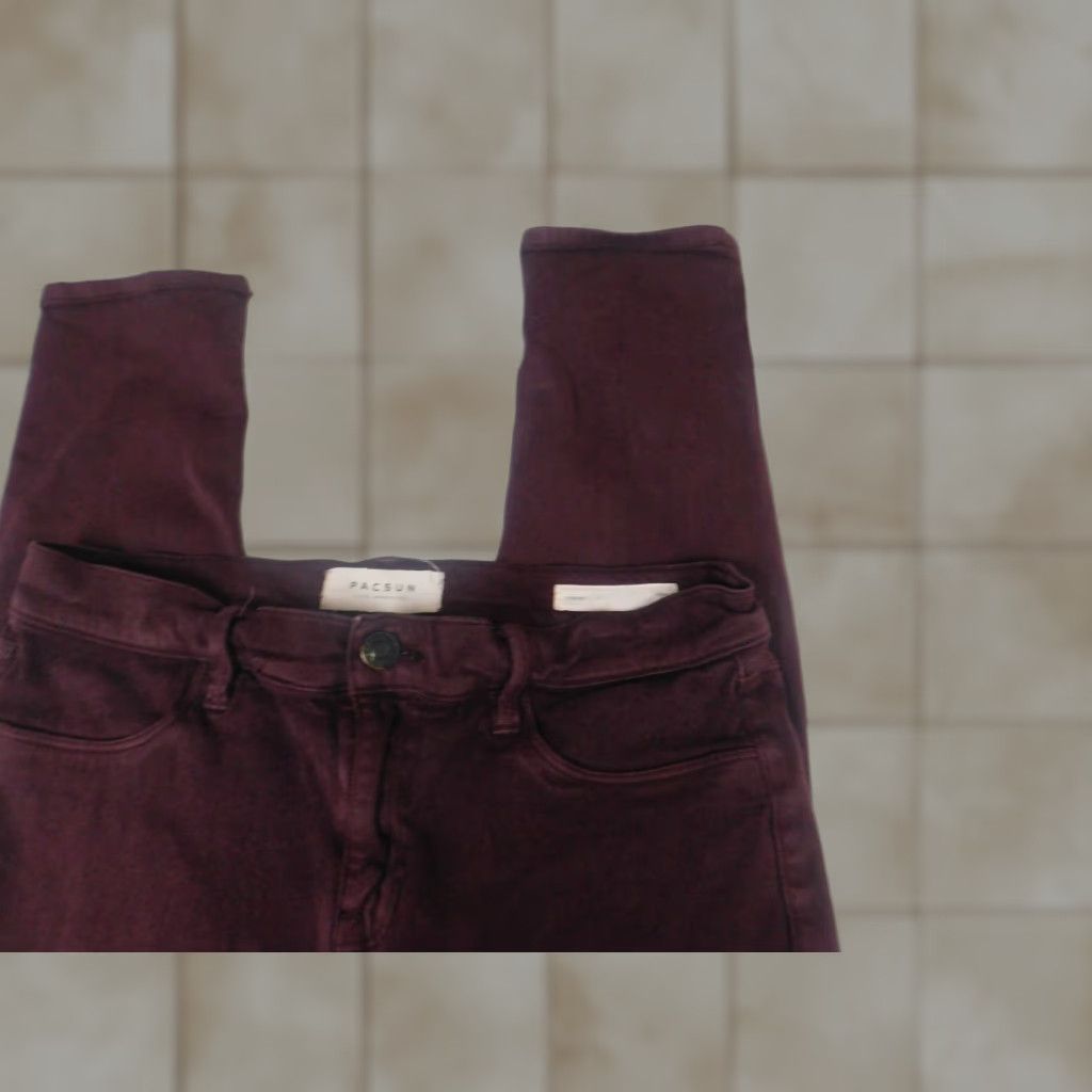 Pacsun PacSun Womens Jegging Jeans 27 Purple Denim Cotton Blend Stretch Regular Mid Rise 26in Inseam Button Zip Size 27" / US 4 / IT 40 - 1 Thumbnail