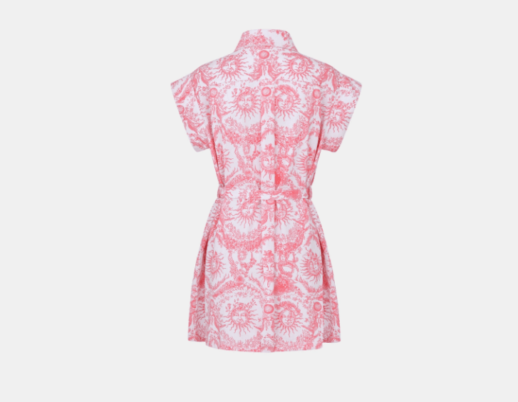 Dior o1w1db10925 442R25 Shirt Mini Dress in White/Candy Pink Size XL / US 12-14 / IT 48-50 - 2 Thumbnail