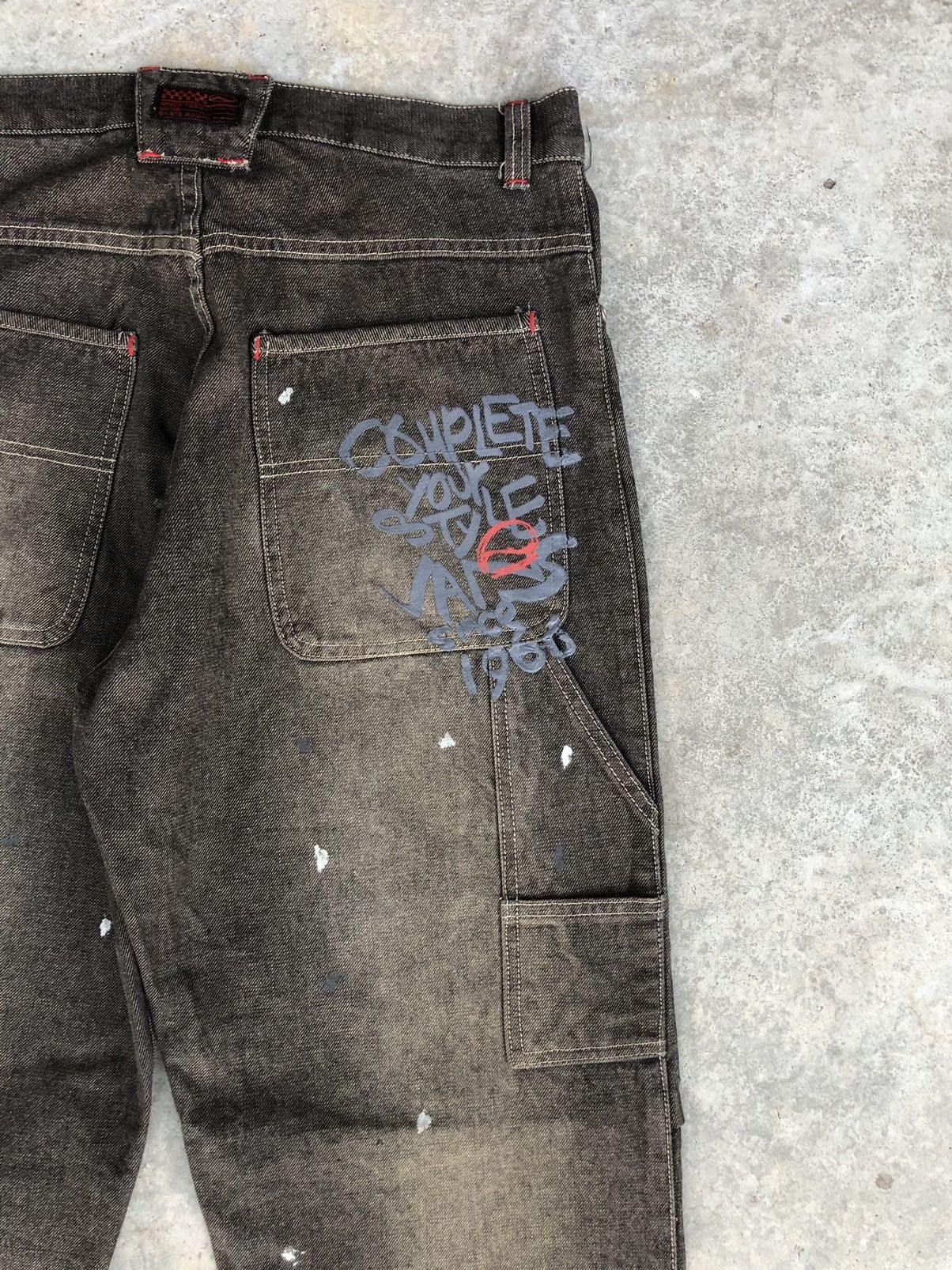 Vintage Baggy Jeans Vans Distressed Jeans Hip Hop Carpenter Size US 32 / EU 48 - 10 Thumbnail
