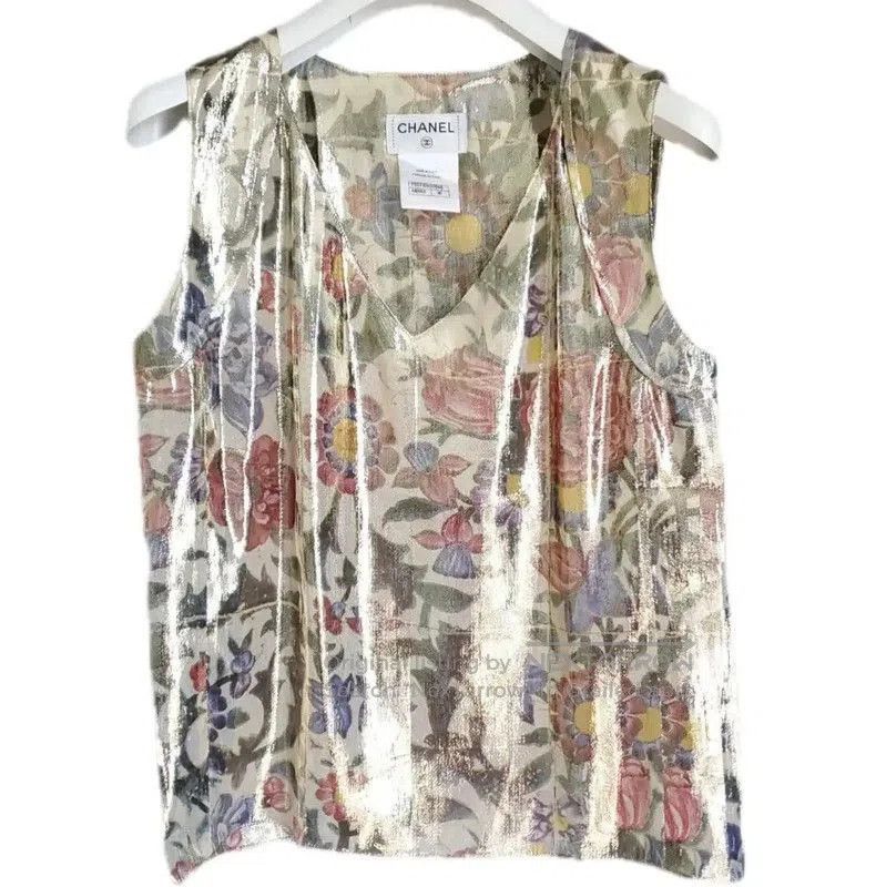 Chanel Chanel Summer Floral Sleeveless Top . Size S / US 4 / IT 40 - 1 Thumbnail