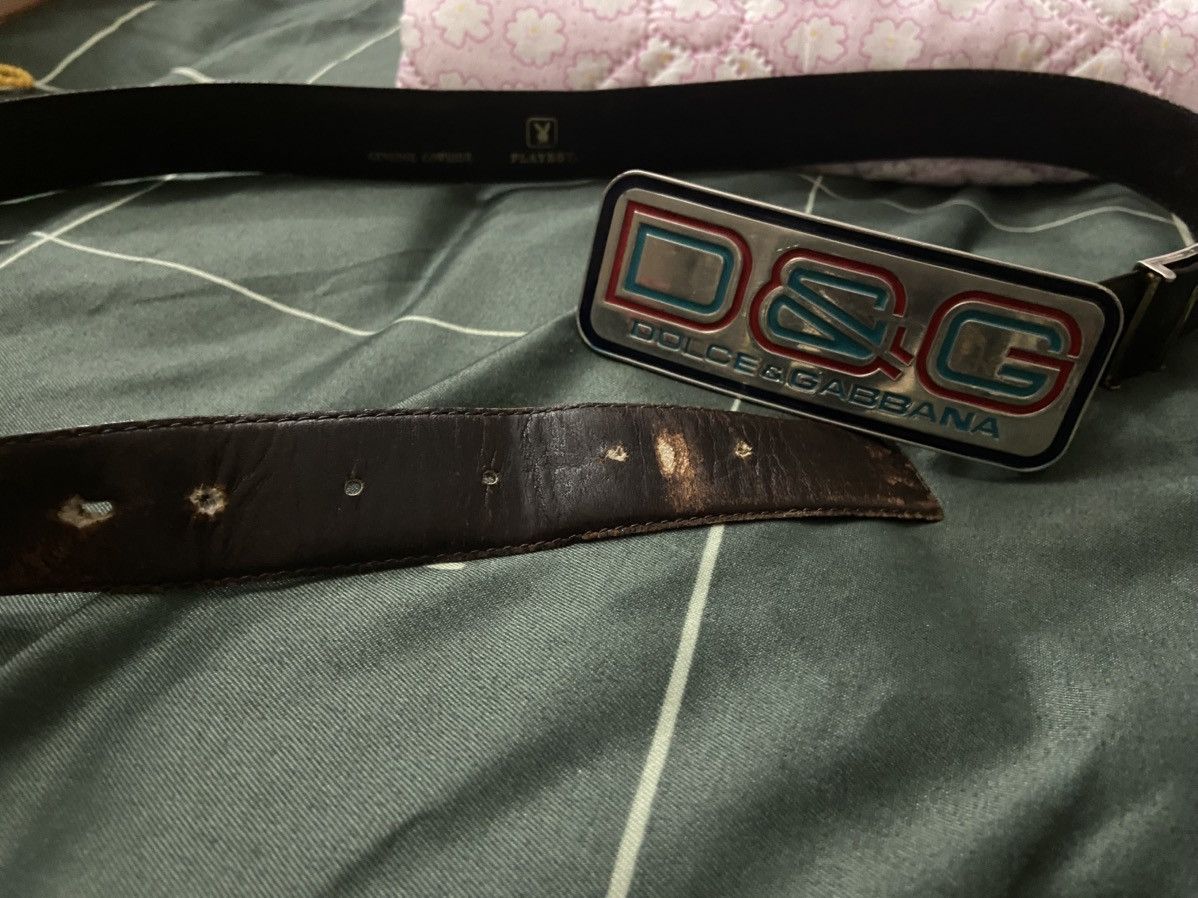 Dolce & Gabbana Vintage Dolce & Gabbana Engraved Leather Belt Size ONE SIZE - 5 Thumbnail