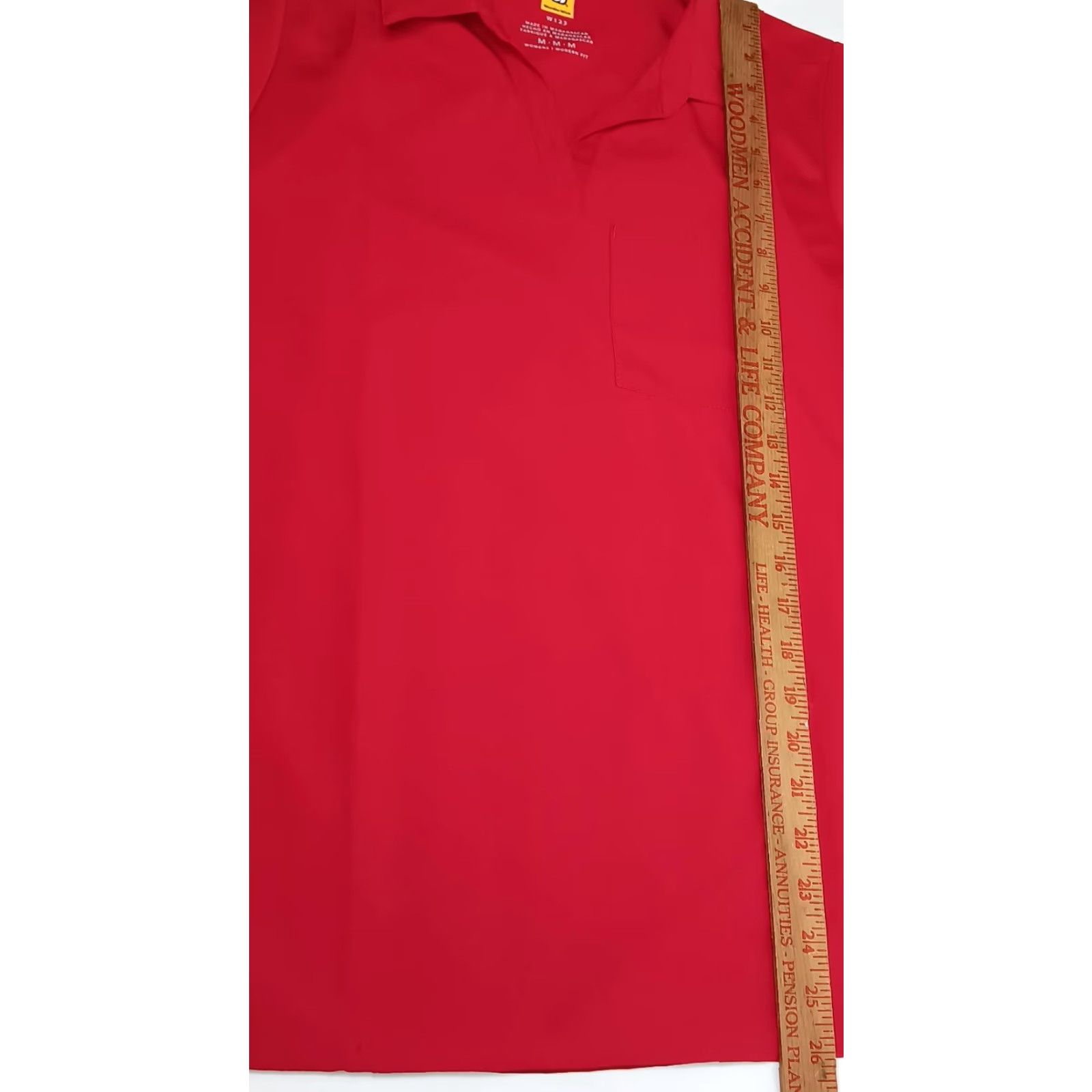 Vintage WonderWink Womens Medium Scrub Stop Red Short Sleeve Collared Shirt Medical New Size M / US 6-8 / IT 42-44 - 7 Thumbnail