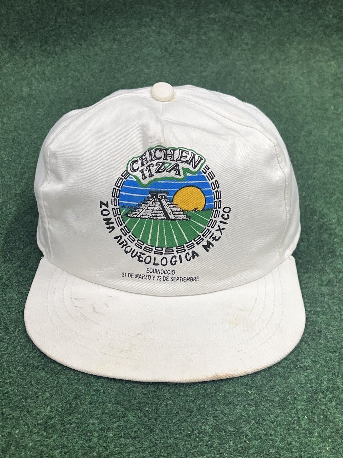 Vintage Vintage 90s Chichen Itza Mexico Spring Equinox Snapback Hat Size ONE SIZE - 1 Thumbnail