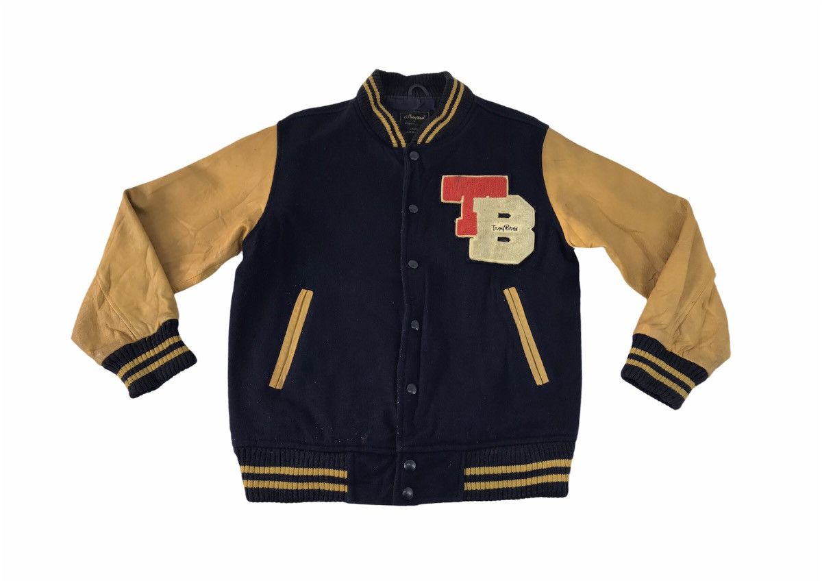 Leather 90s Troy Bros California Varsity Jacket Leather Sleeve Size US S / EU 44-46 / 1 - 1 Thumbnail