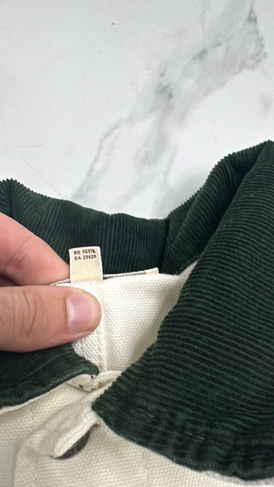 Stussy Stüssy Cord Collar Canvas Chore Jacket Bone Size M Size US M / EU 48-50 / 2 - 7 Thumbnail