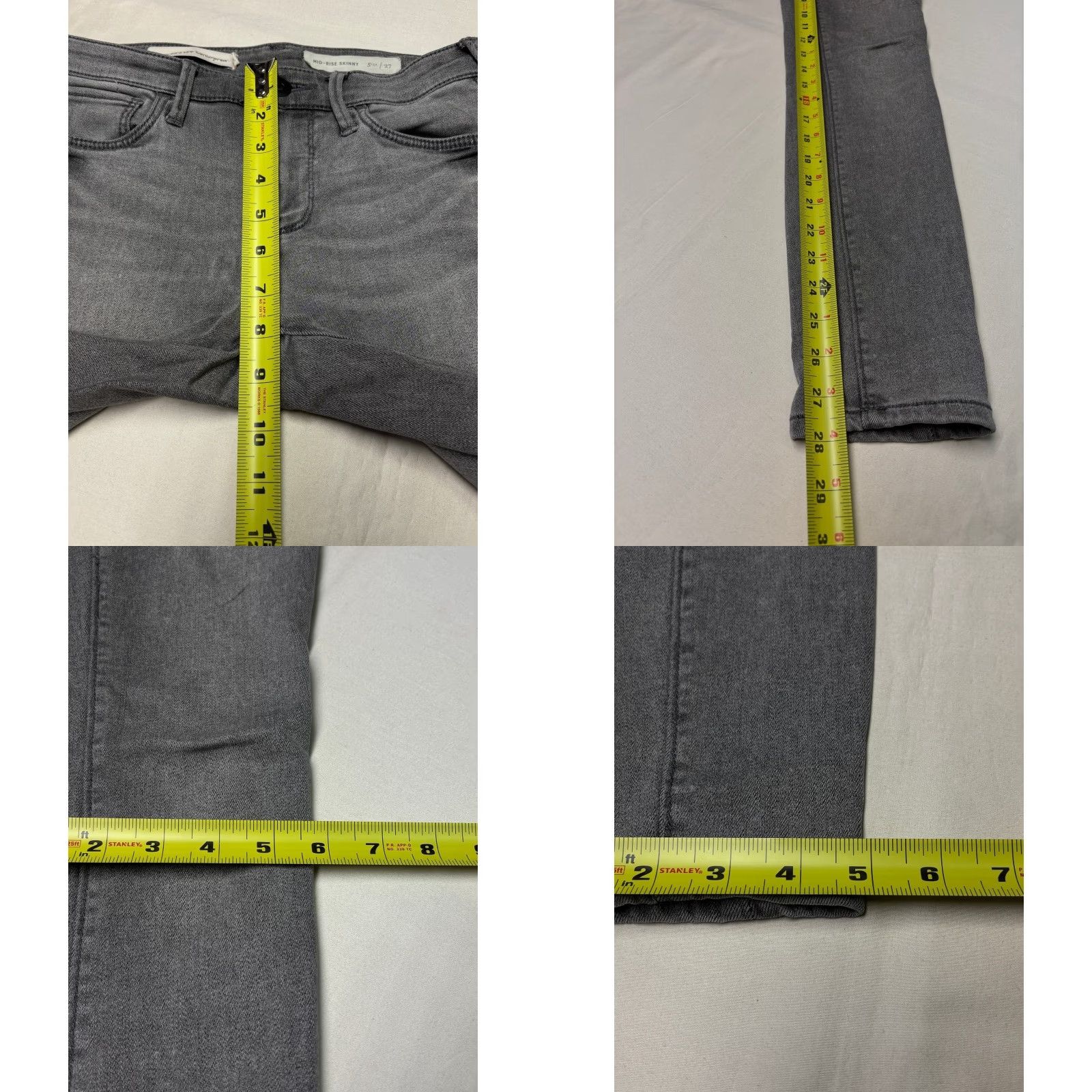 Vintage VINTAGE Pilcro And The Letterpress Mid Rise Skinny Jeans Women's 28X28 Grey Wash Denim Size 28" / US 6 / IT 42 - 9 Thumbnail