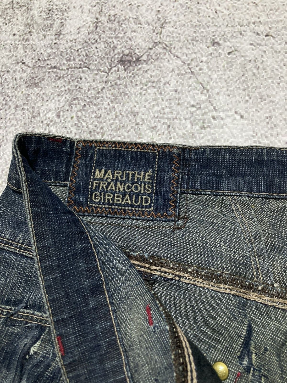 Marithe + Francois Girbaud 2000s Marithe + Francois Girbaud Distressed Bootcut Jeans Size US 29 - 18 Thumbnail