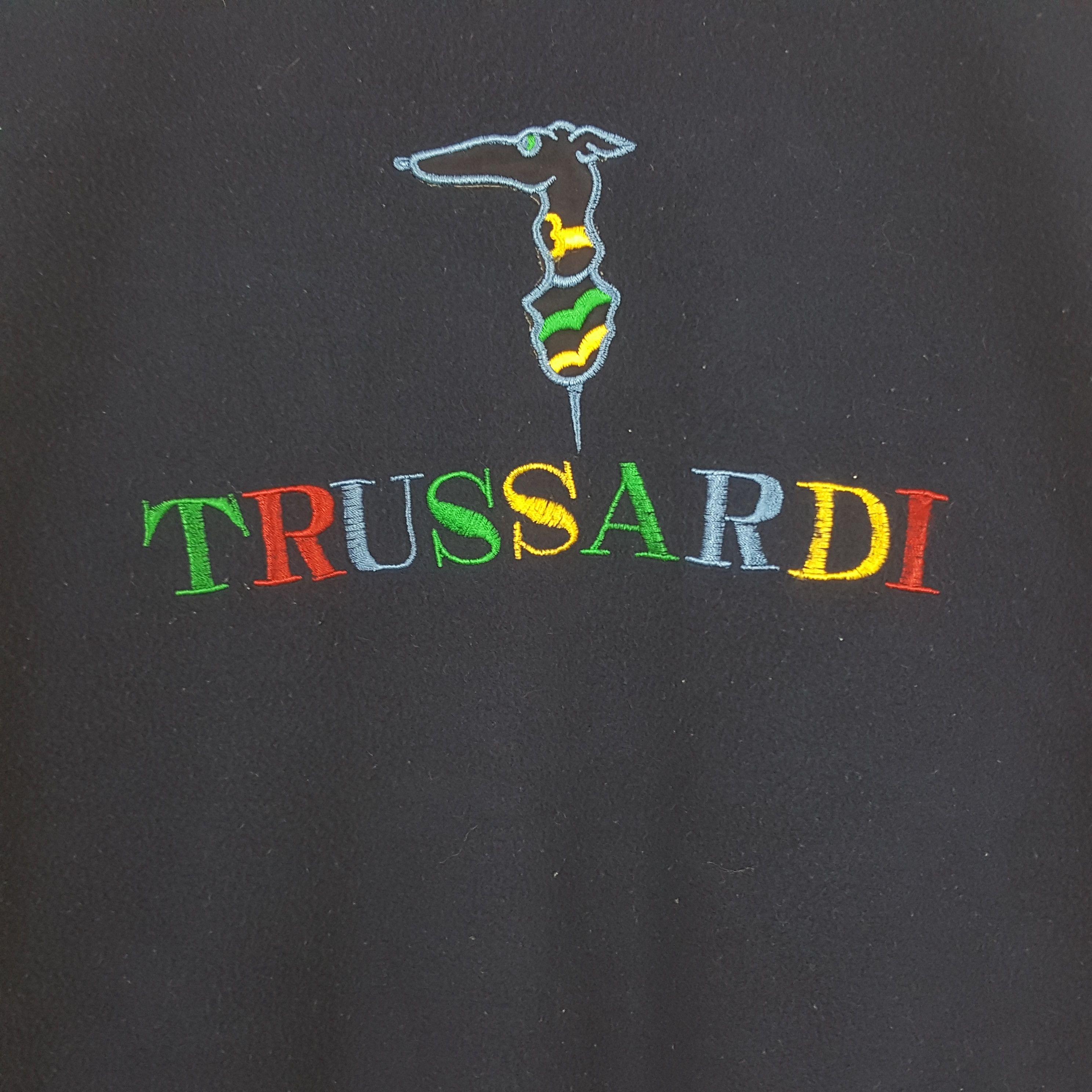 Trussardi × Vintage Vintage Trussardy Embroidery Logo Sweatshirt Size US M / EU 48-50 / 2 - 2 Thumbnail