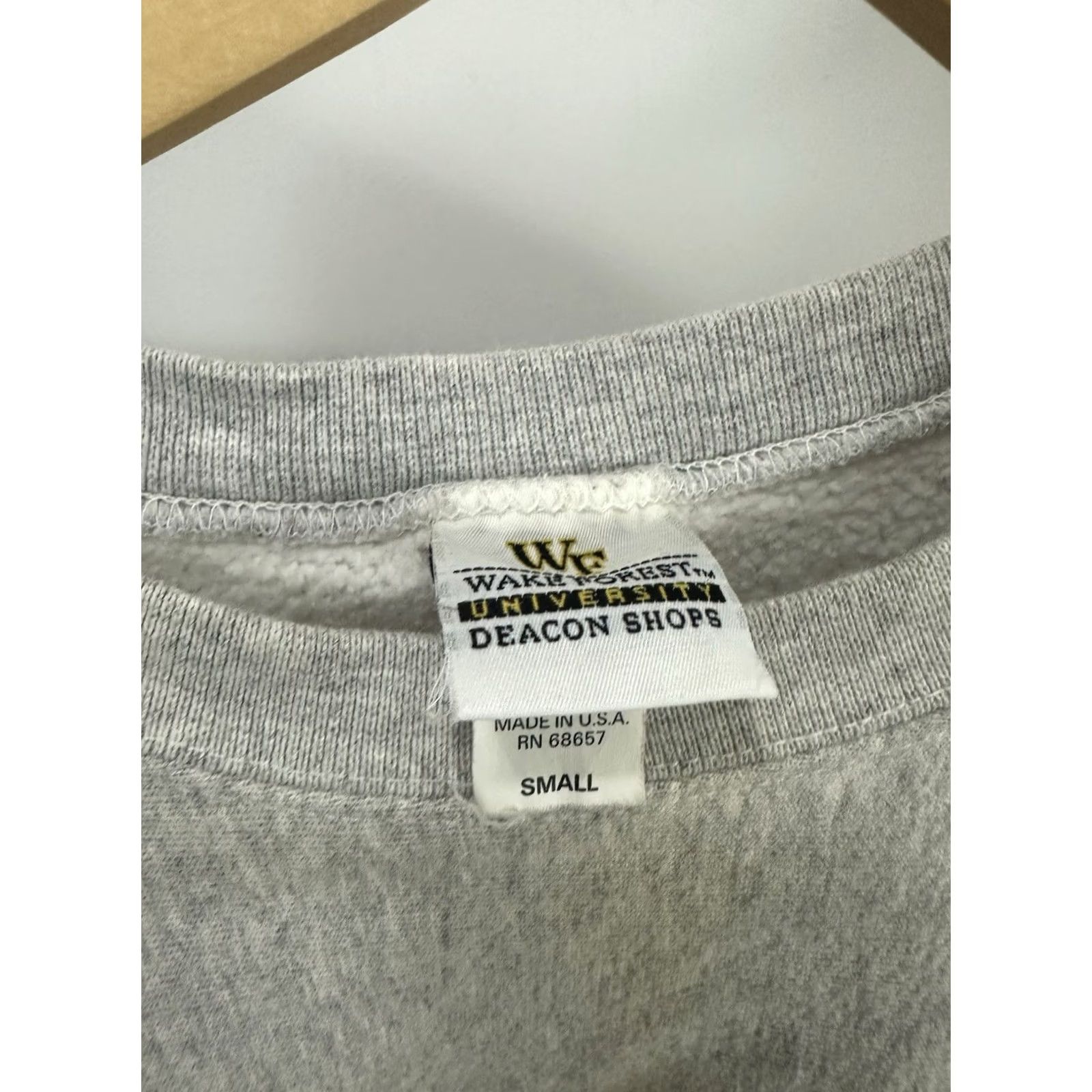 Vintage VTG Wake Forest Demon Deacons Crewneck BOXY Thick Weave Sweatshirt Size S Gray Mens Sweatshirt Size US S / EU 44-46 / 1 - 3 Thumbnail