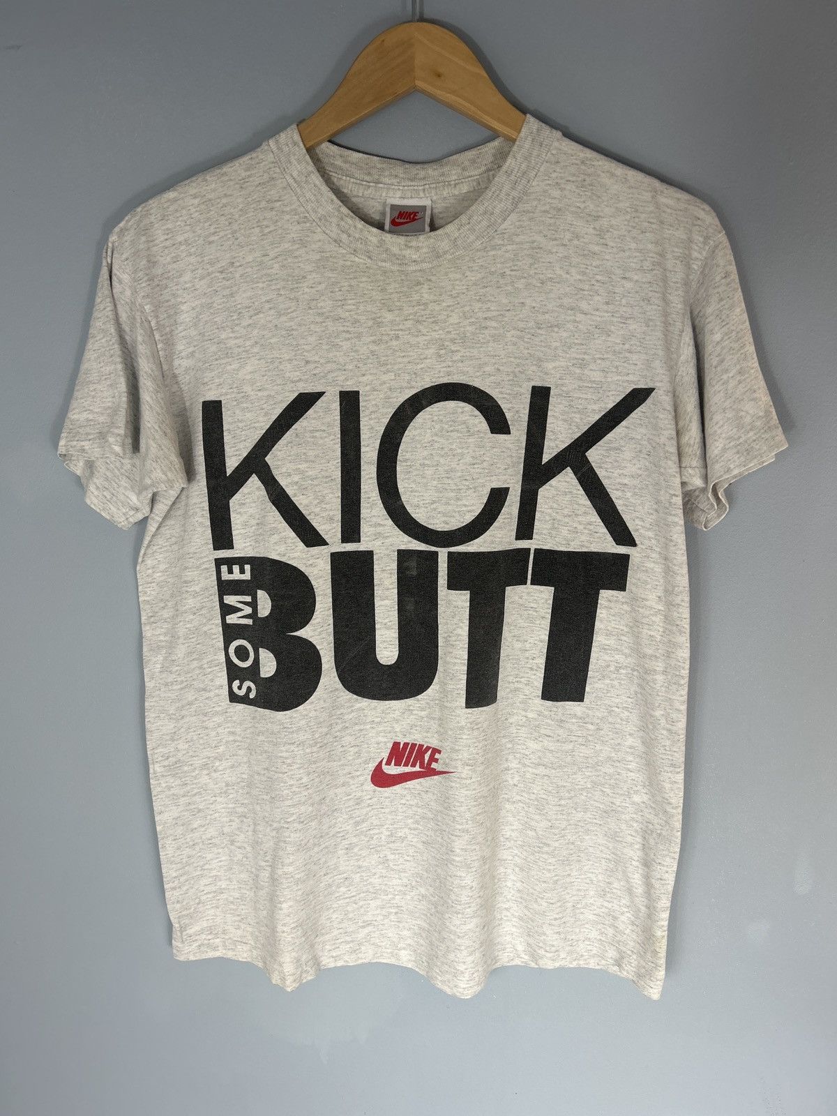 Nike × Vintage Vintage 90s Nike Kick Some Butt Tee Size US M / EU 48-50 / 2 - 1 Thumbnail