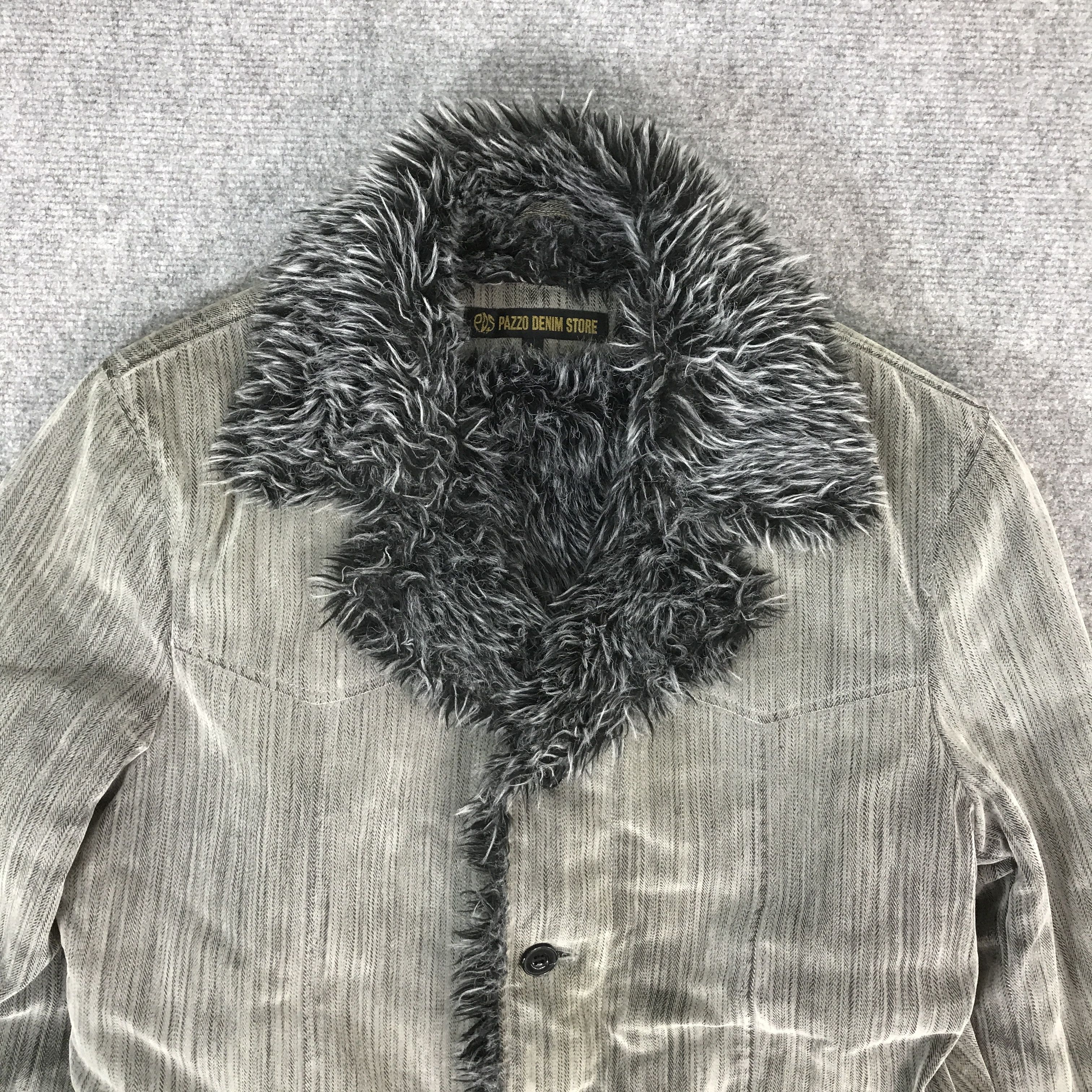 If Six Was Nine JAPANESE PAZZO DENIM STORE FUR STYLE JACKET K71B5 Size US L / EU 52-54 / 3 - 3 Thumbnail