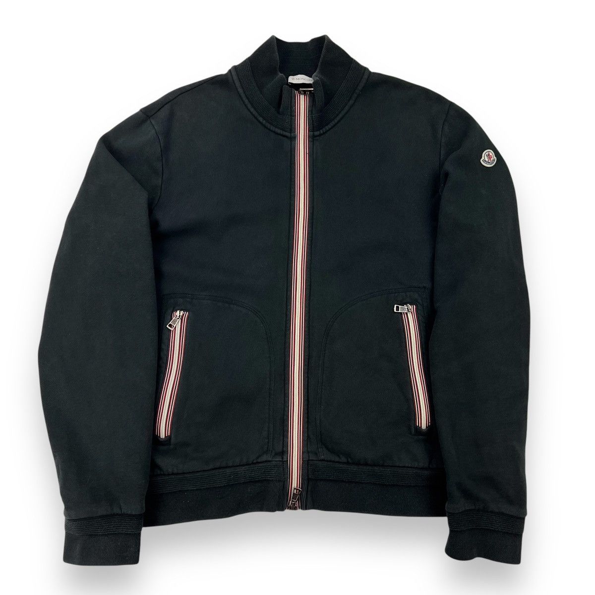 Moncler Moncler Black Full Zip Sweatshirt Size US XL / EU 56 / 4 - 2 Thumbnail