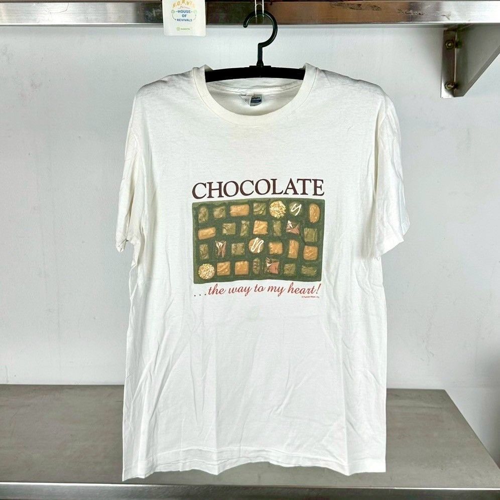 Hanes × Vintage 90s Chocolate The Way to My Heart! Frances Meyer Artwork Tee Size US L / EU 52-54 / 3 - 1 Thumbnail