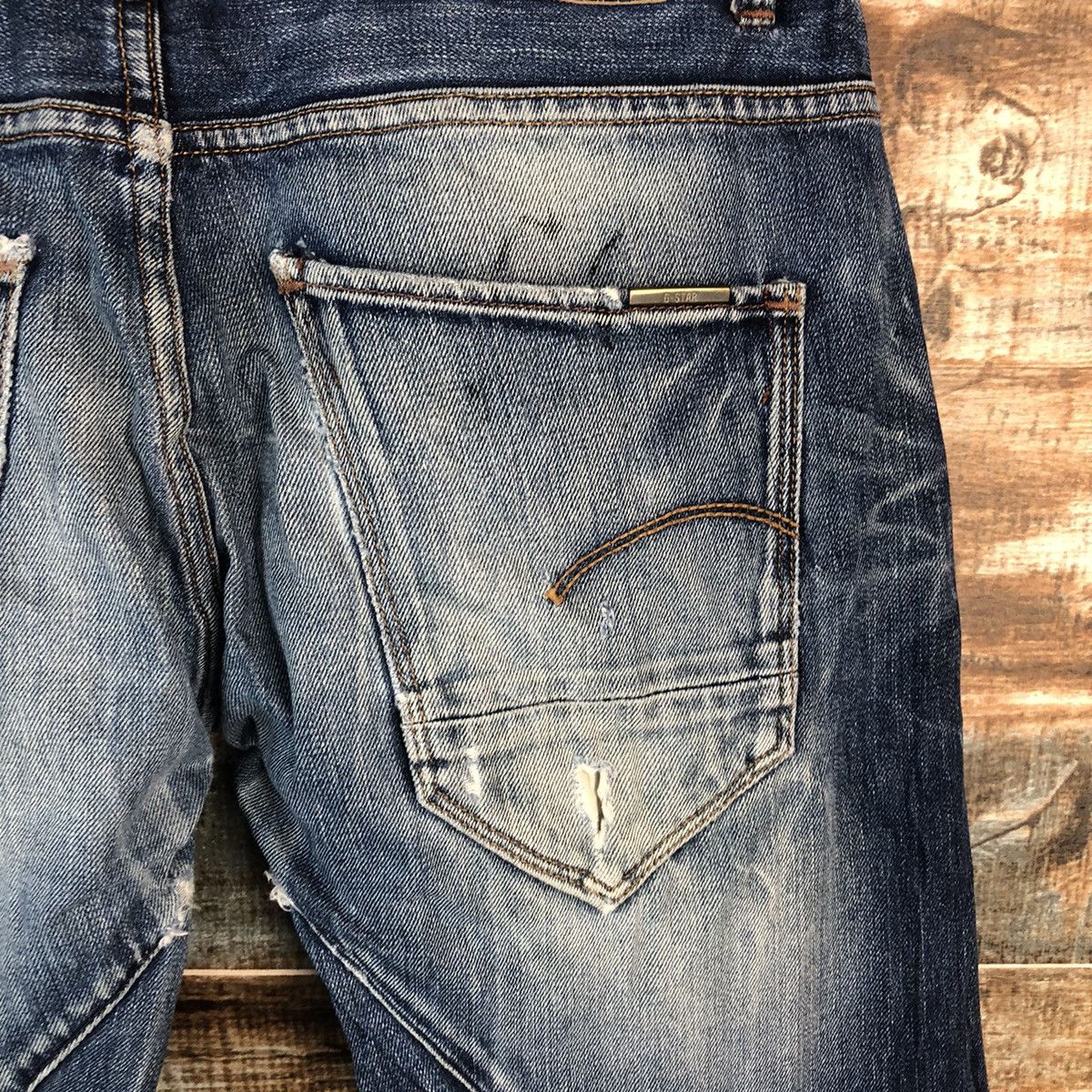 G-Star G Star Blue faded ripped Distressed Denim Pants #A2077 Size US 28 / EU 44 - 18 Thumbnail