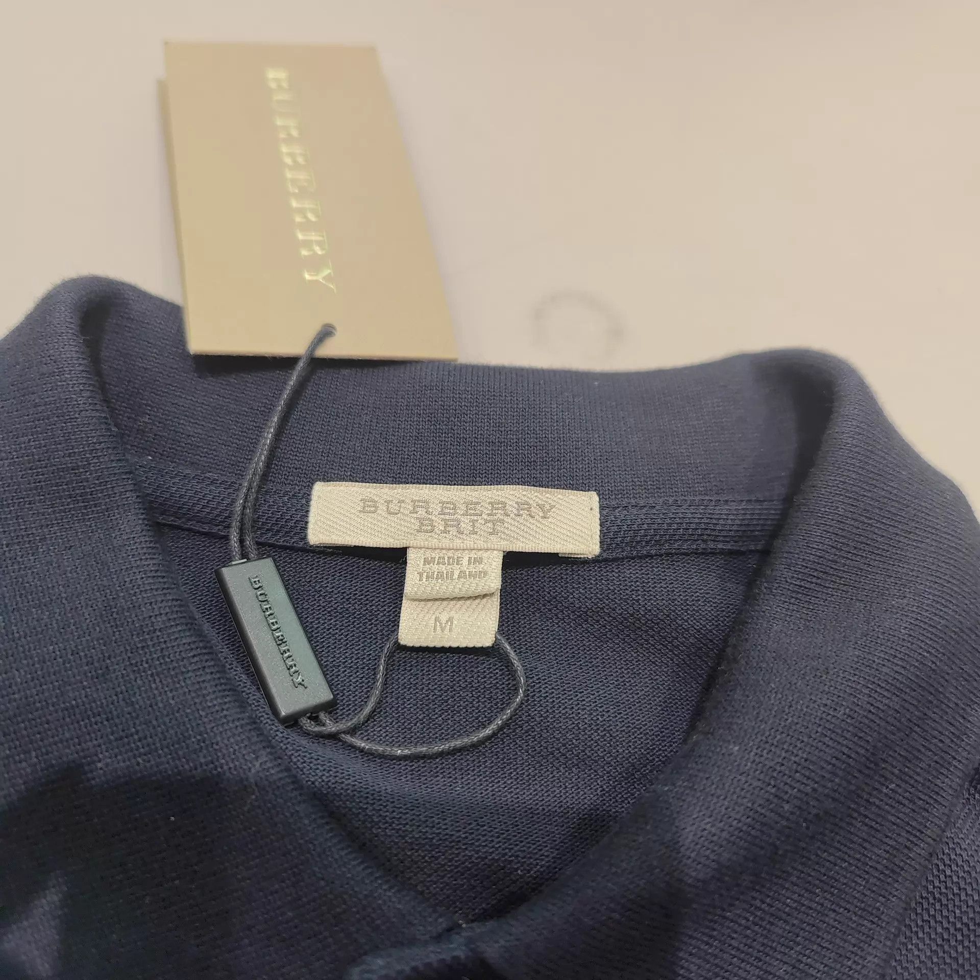 Burberry Burberry Navy Blue Horseferry Polo Shirt M 99 New with Tags Size US M / EU 48-50 / 2 - 6 Thumbnail