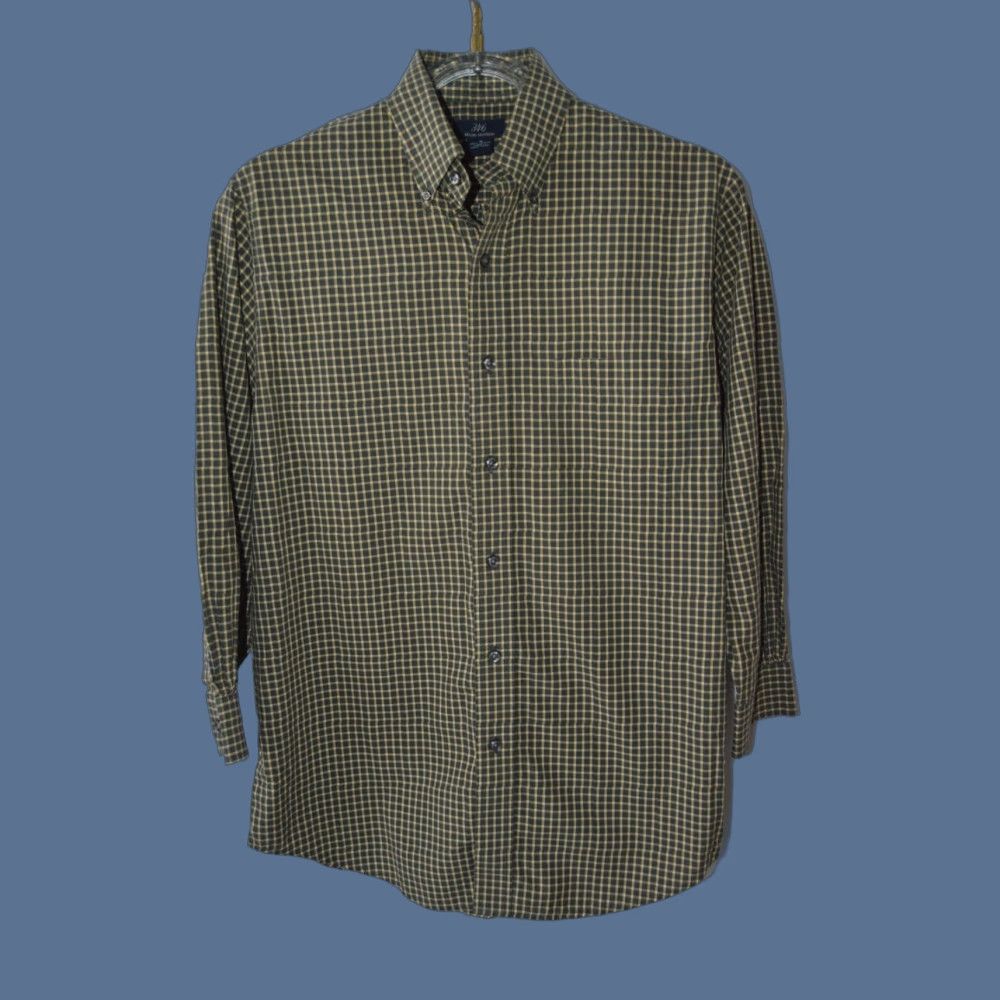 Brooks Brothers Brooks Brothers 346 Men’s Medium Non-Iron Cotton Green Plaid Button-Up Shirt Size US M / EU 48-50 / 2 - 1 Thumbnail
