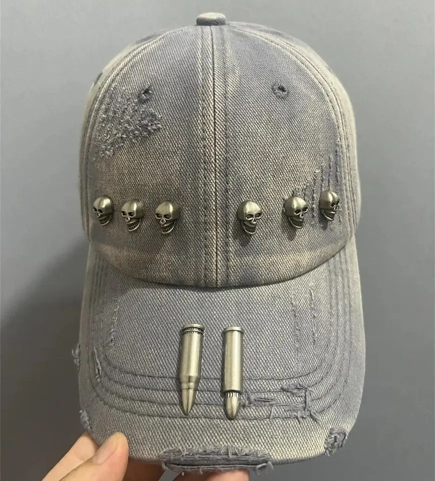 Japanese Brand Bullet Head Metal Skull Cap Size ONE SIZE - 3 Thumbnail