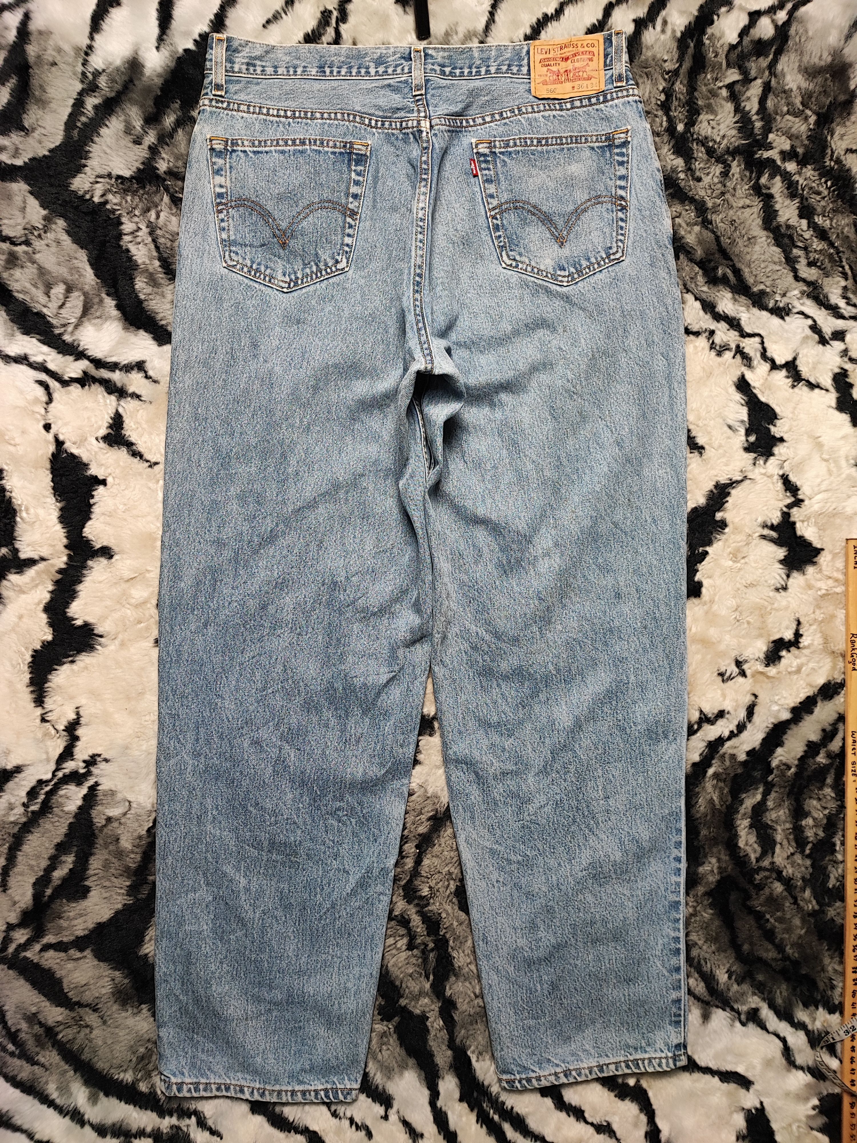 Levi's Vintage Levi's 560 Baggy Light Wash Thrashed Distressed ERD Size US 36 / EU 52 - 12 Thumbnail