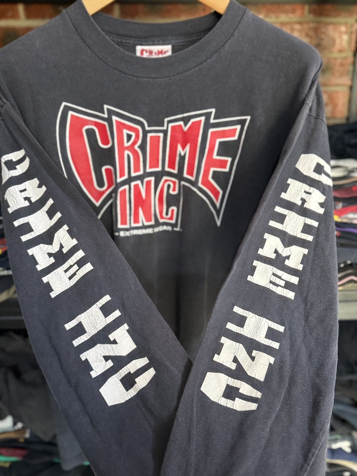 Girl Skateboards Rare Vintage 90s CRIME ING Extreme Wear Skateboard Grunge T Size US XL / EU 56 / 4 - 3 Thumbnail
