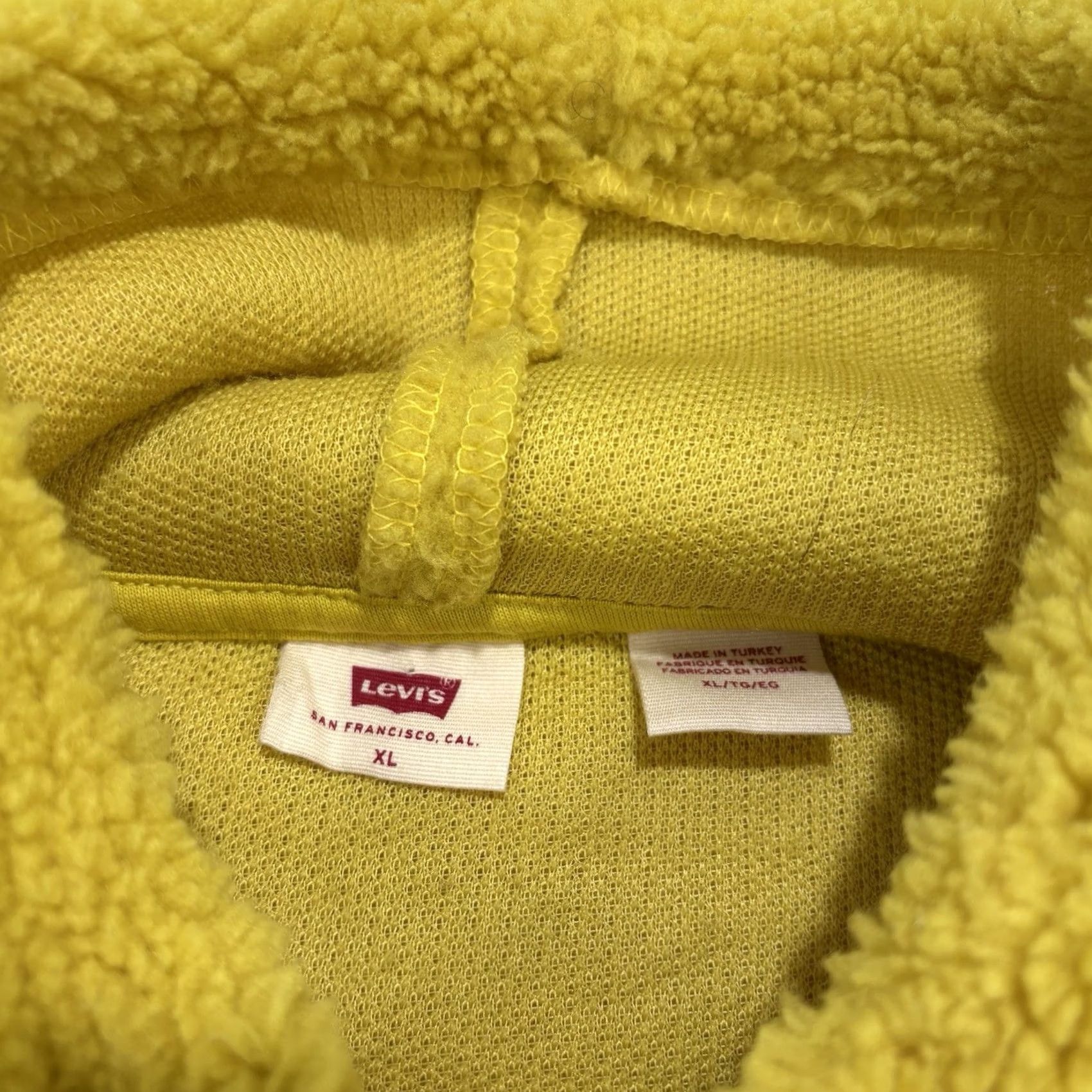 Levi's Levi's Sweatshirt Pullover Womens XL Yellow Fleece Turtleneck Logo Size XL / US 12-14 / IT 48-50 - 2 Thumbnail