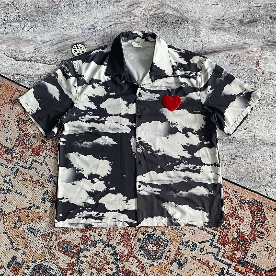 Japanese Brand RNCM PATTERN OPEN COLLAR SHIRT Size US XL / EU 56 / 4 - 1 Thumbnail